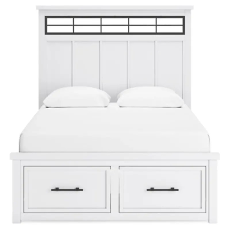 SM Ashbryn Wood Panel Storage Bed