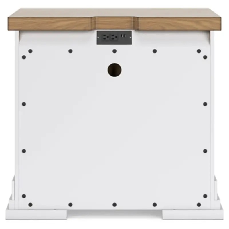 SM Ashbryn Wood Nightstand w/3 Drawers