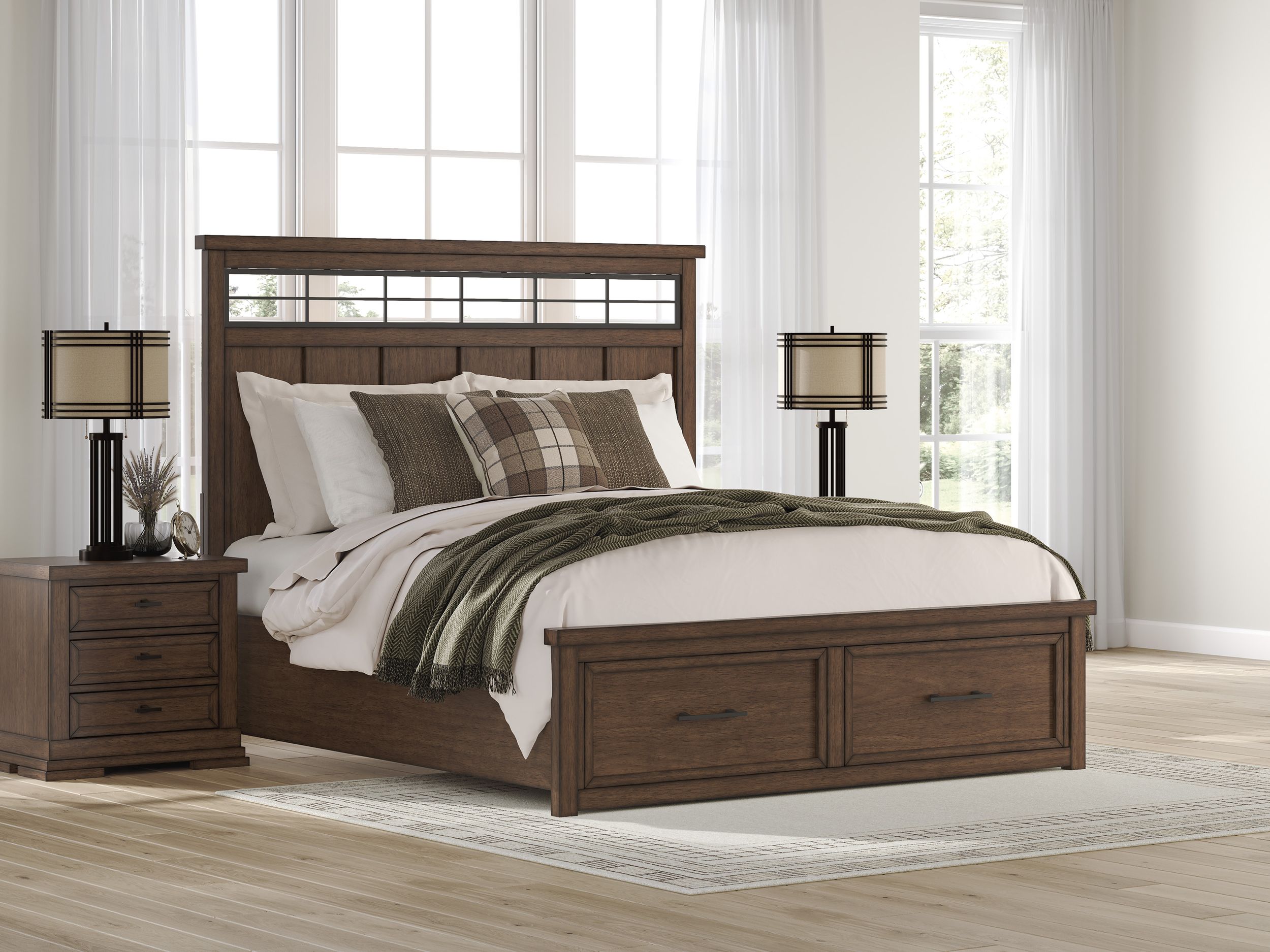 Taffenbrook Wood Panel Storage Bed, California King Size