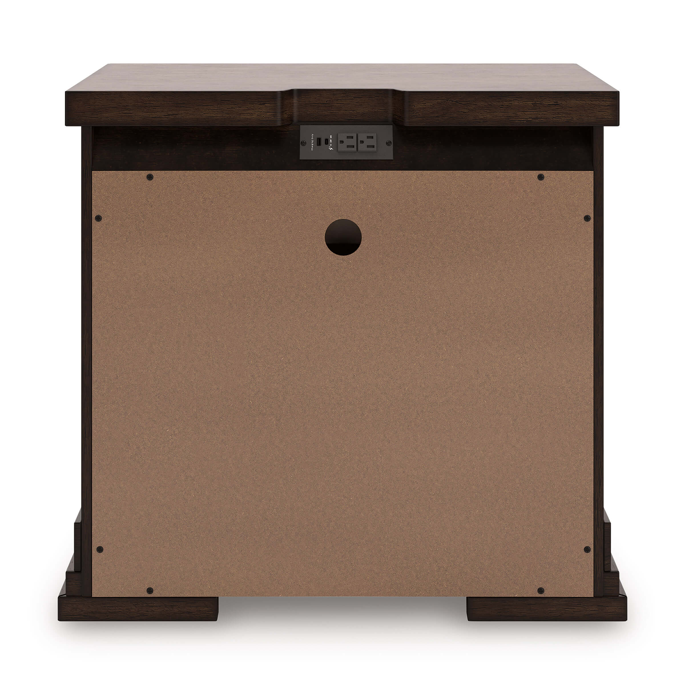 Taffenbrook Wood 3-Drawer Nightstand w/USB Charger & Power Supply