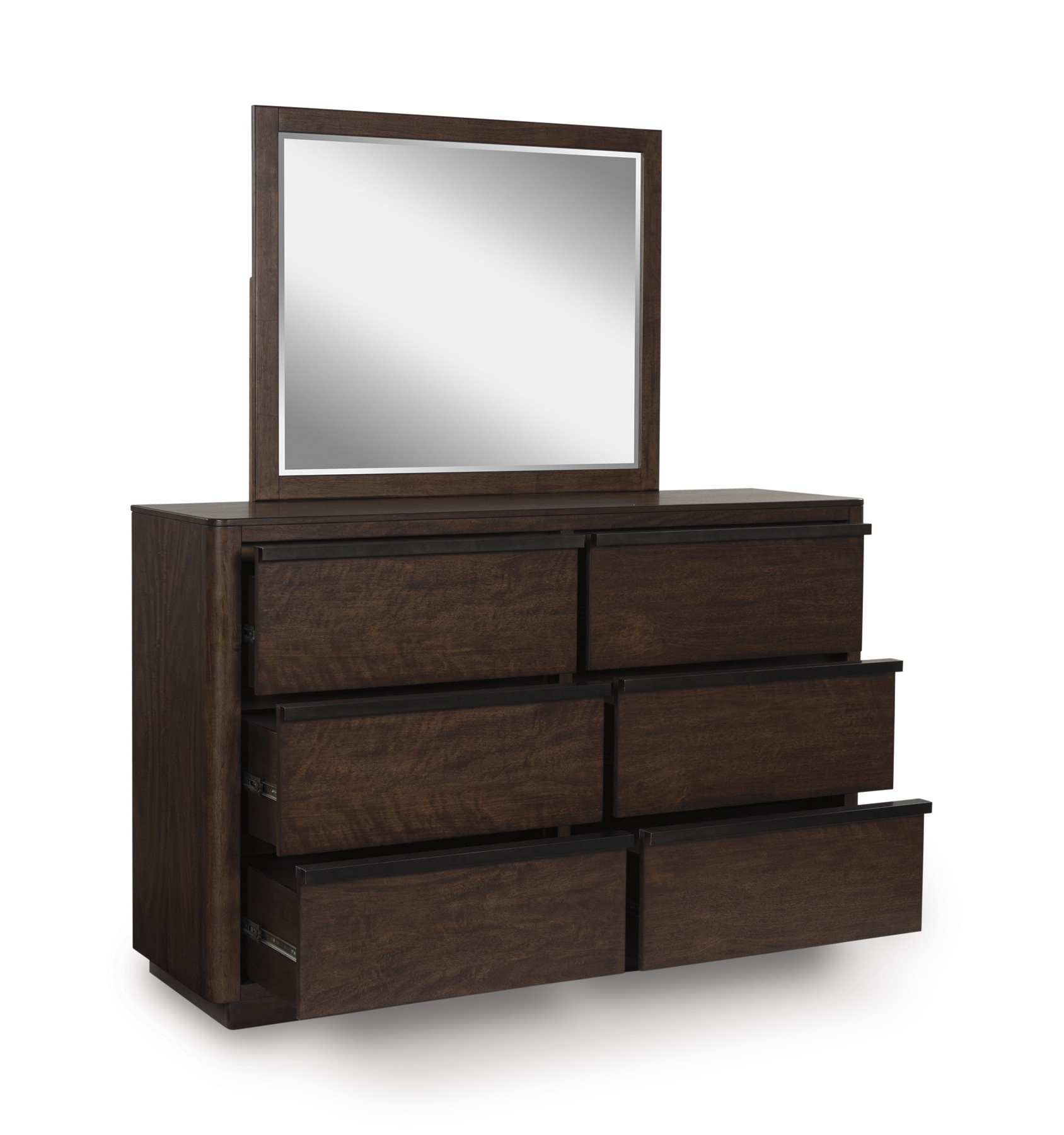 Dilenno Fabric/Wood Panel Bedroom Set w/USB Charger