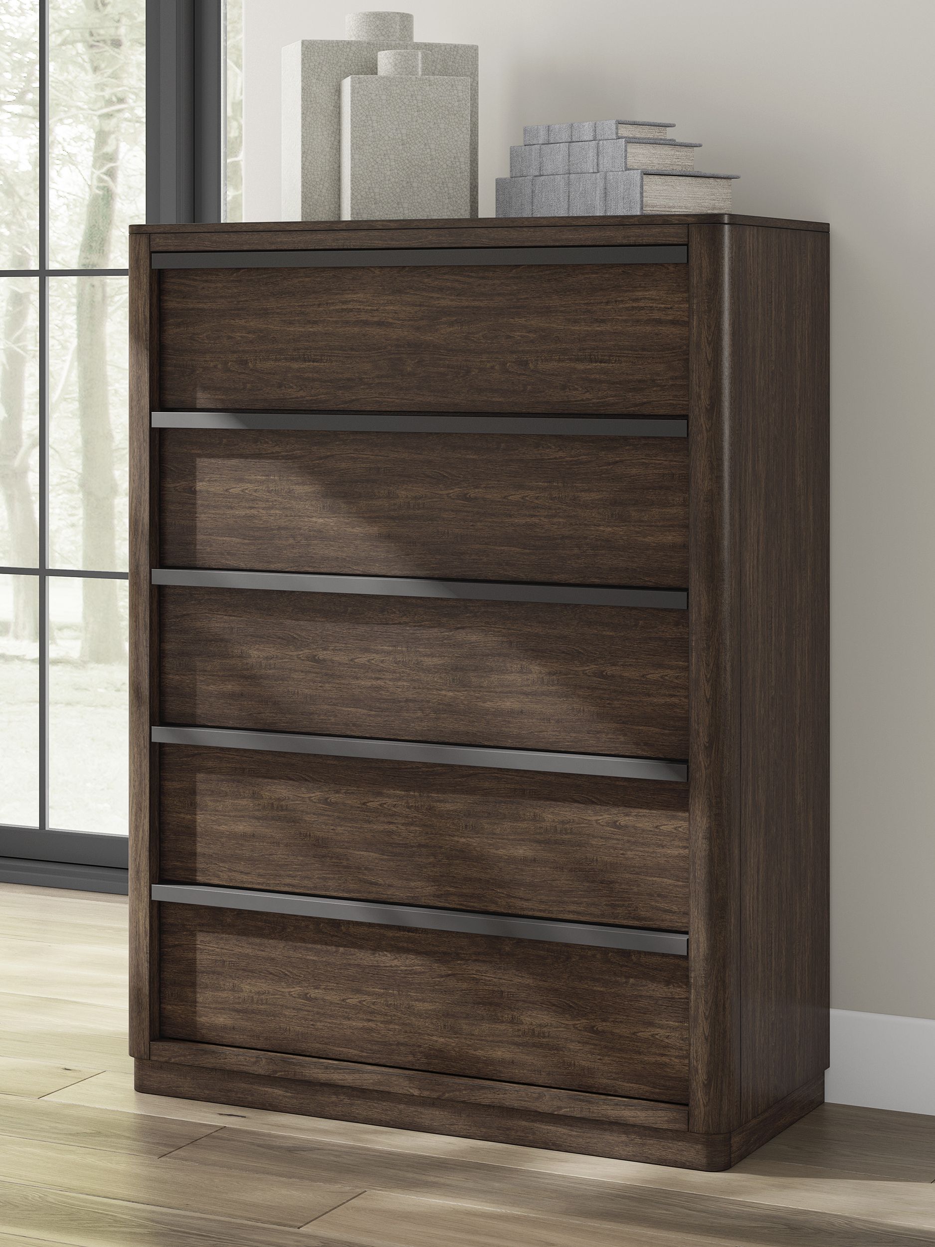 Dilenno Wood Chest w/5 Drawers