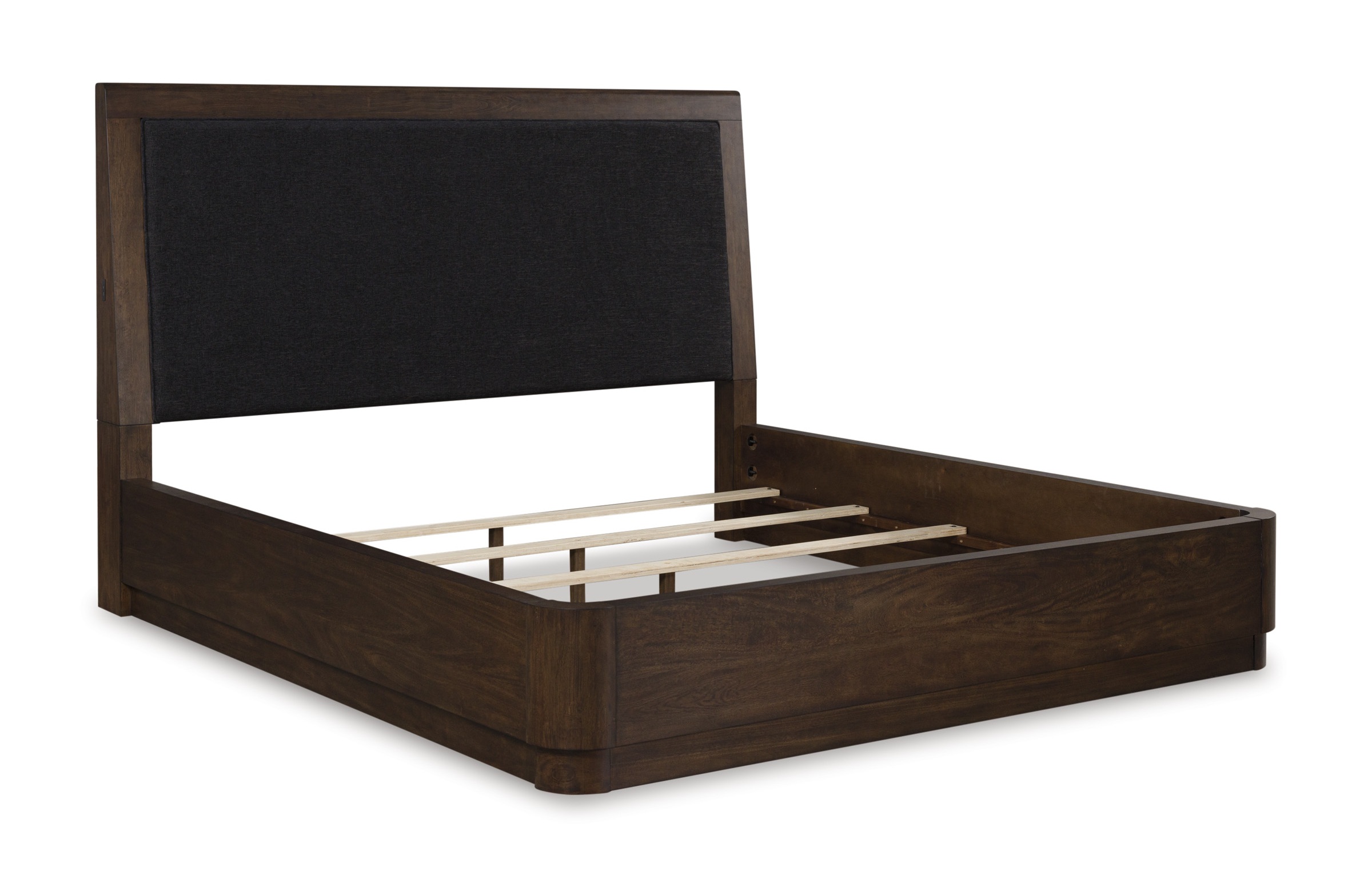 Dilenno Fabric/Wood Panel Bedroom Set w/USB Charger