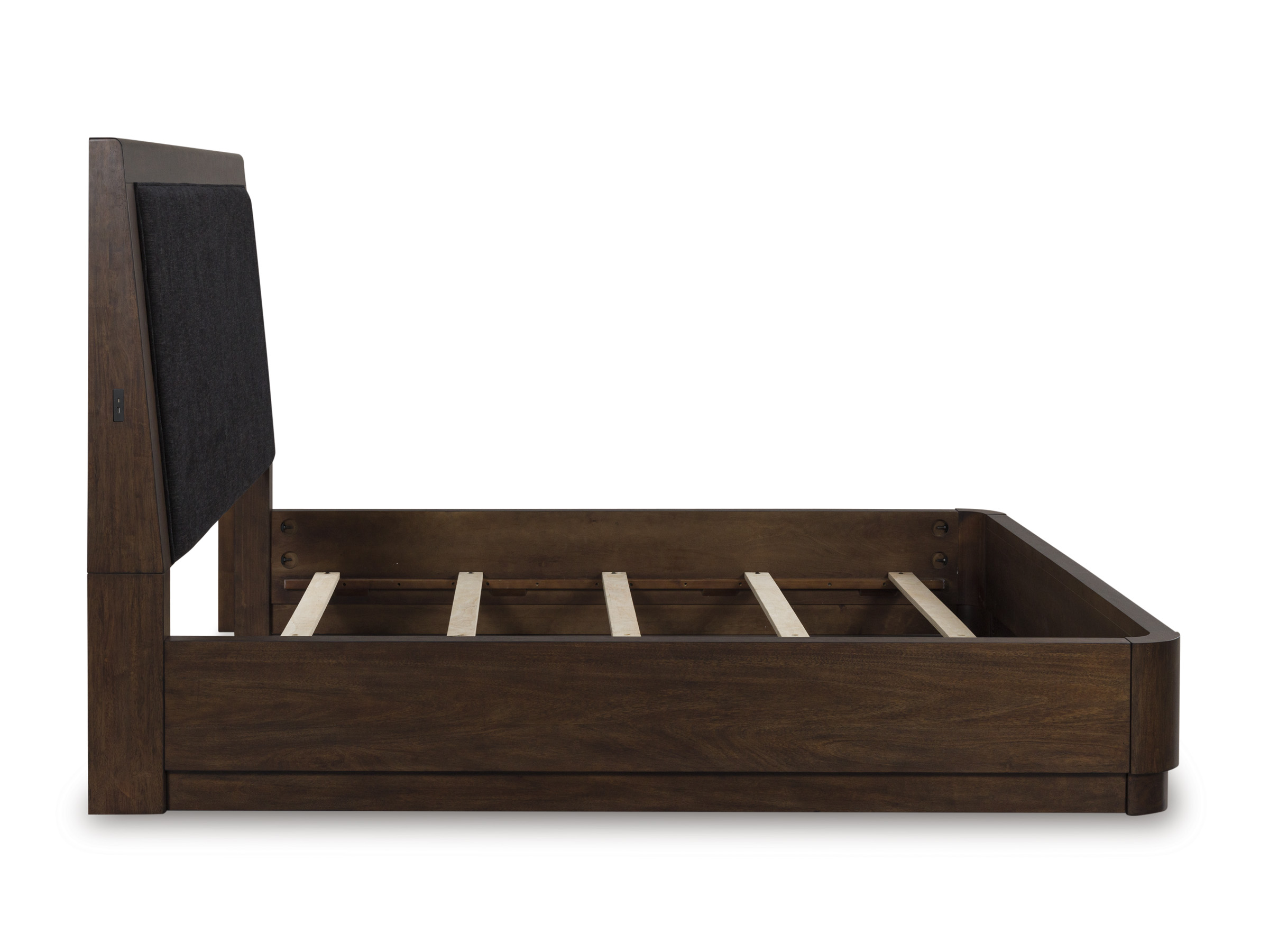 Dilenno Fabric/Wood Panel Bedroom Set w/USB Charger