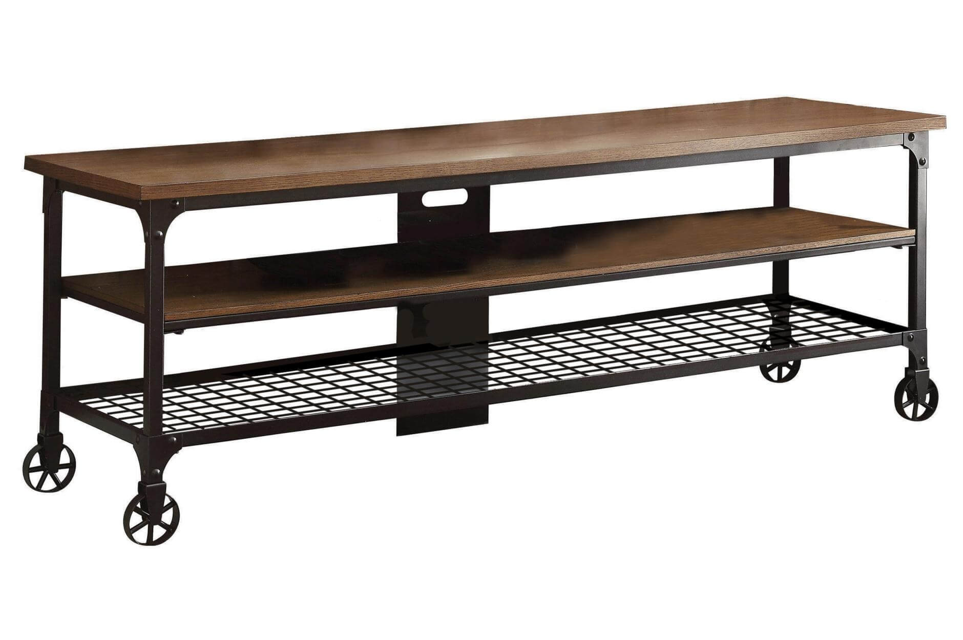 Millwood Wood Veneer/Metal Entertainment Set by Homelegance