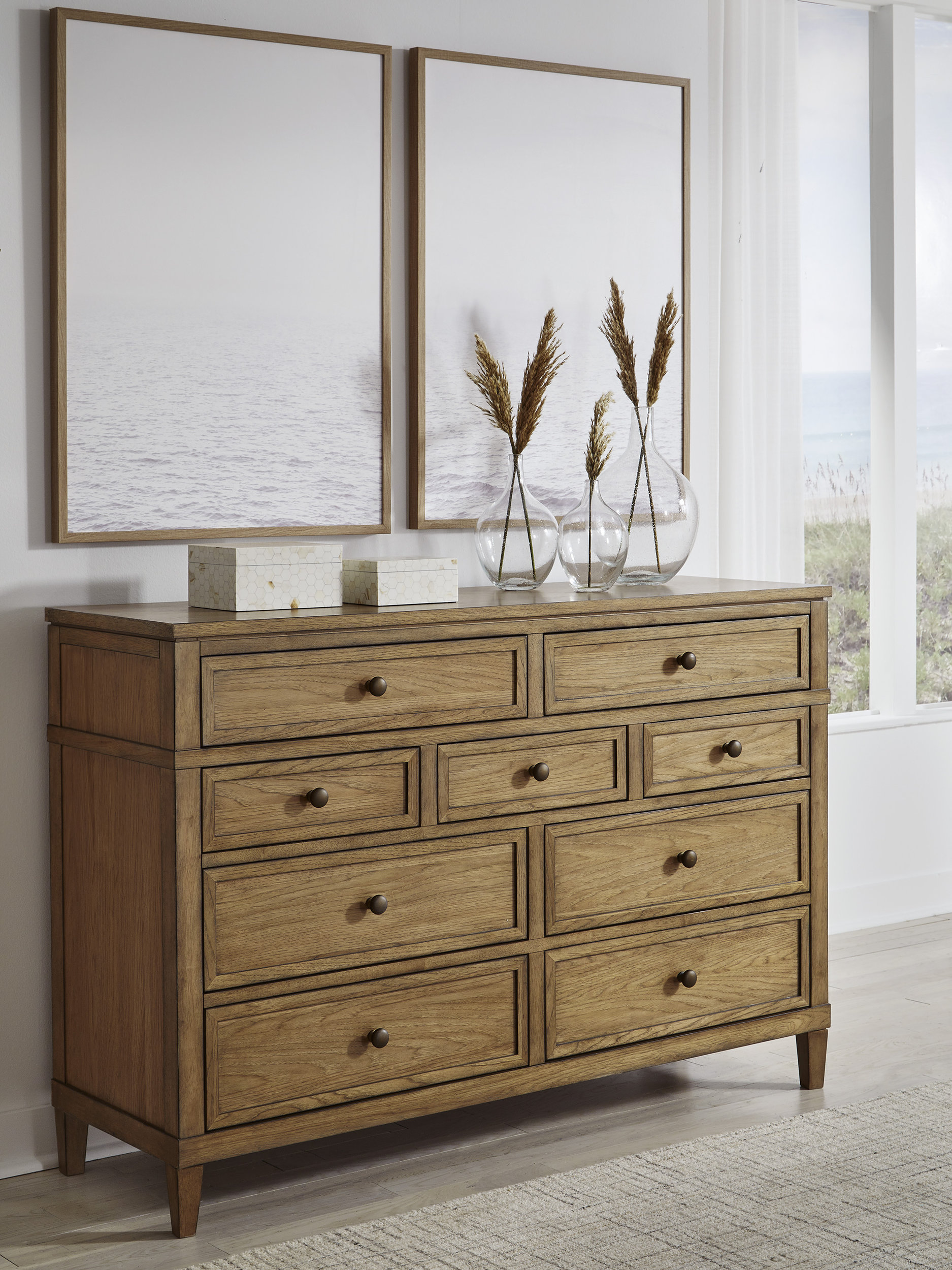 Sharlance Wood/Wood Veneer Dresser w/9 Drawers