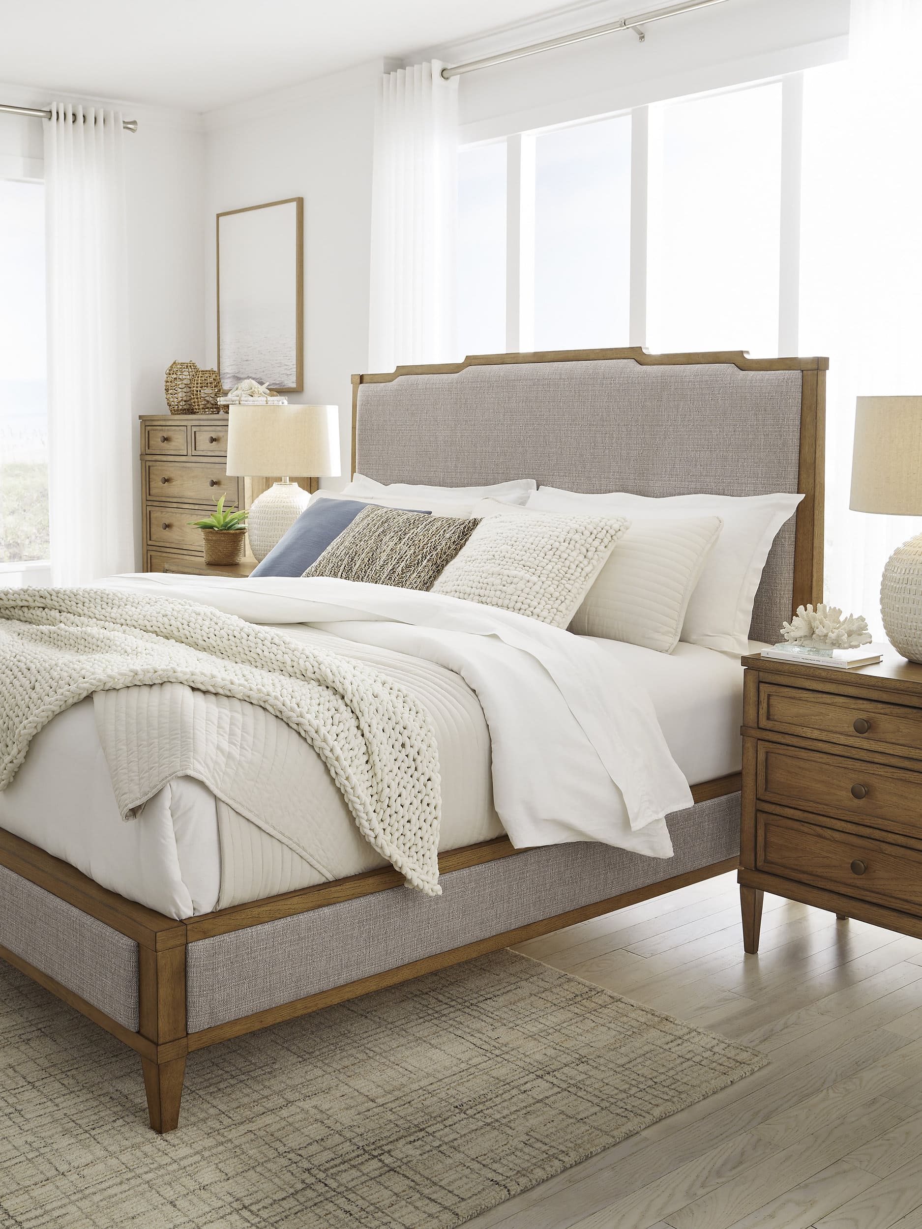Sharlance Polyester/Wood Panel Bed, King Size