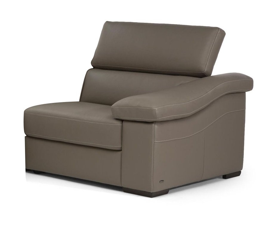 Gioia Fabric/Leather Chair & A Half w/ 1 Arm