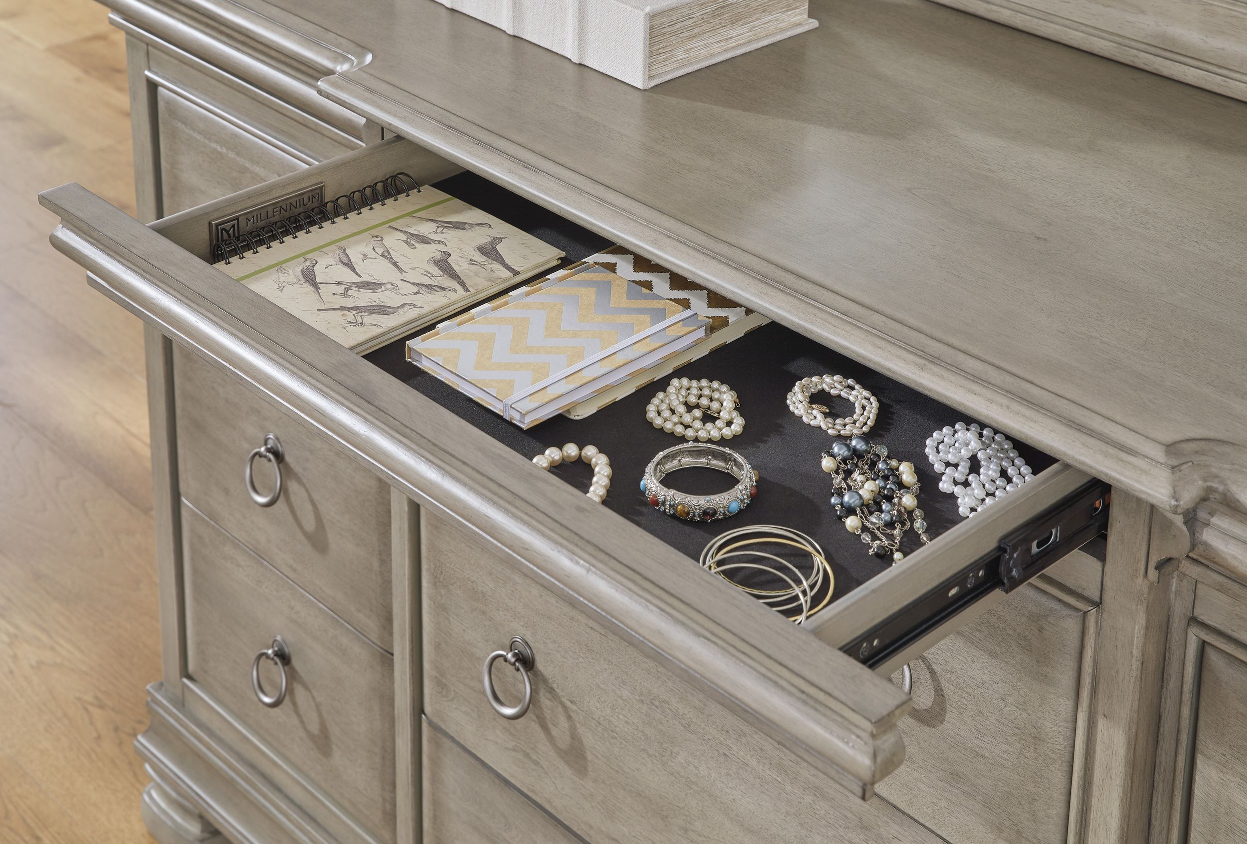 Lexorne Wood Dresser w/9 Drawers