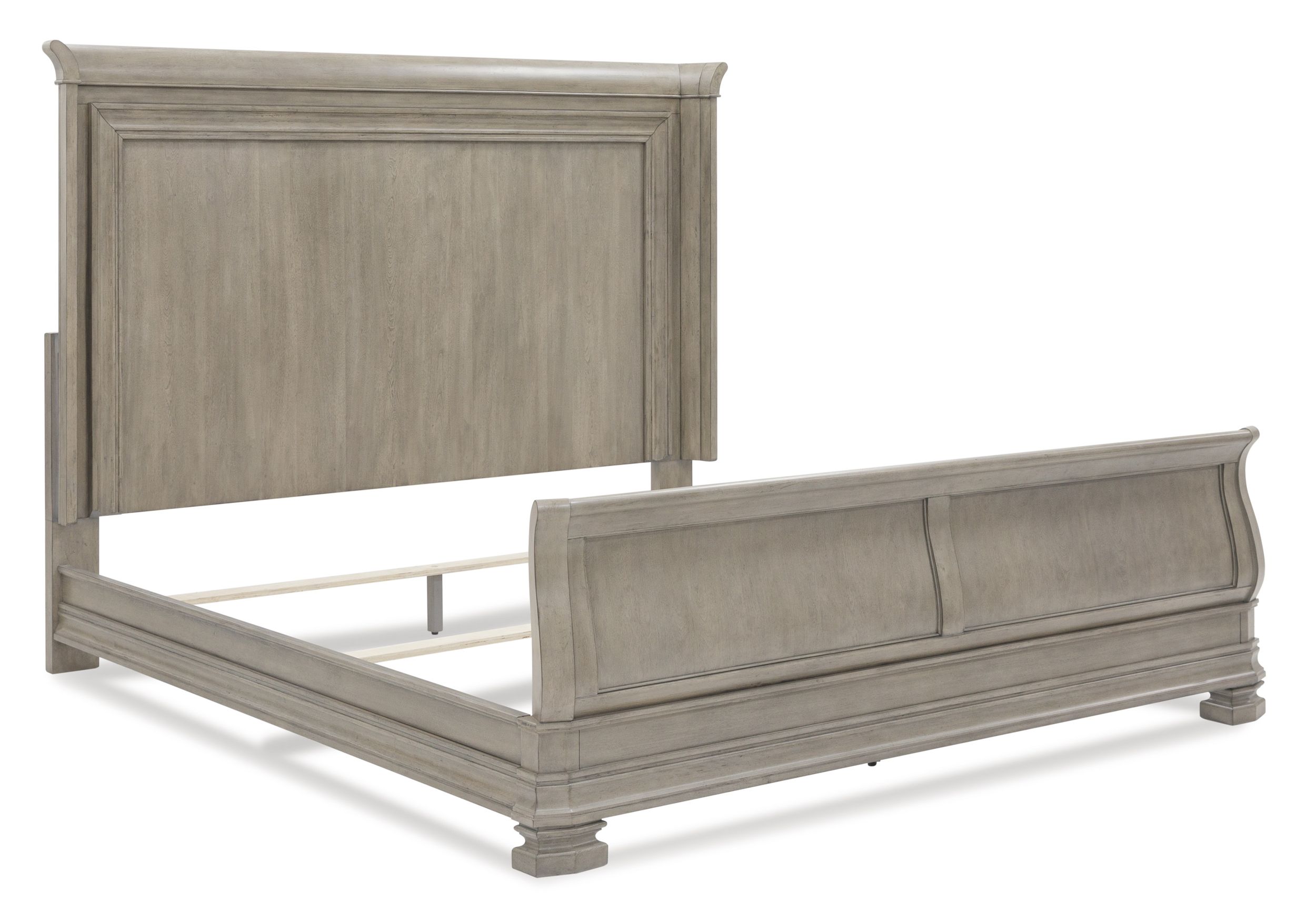 Lexorne Wood Sleigh Bed, King Size
