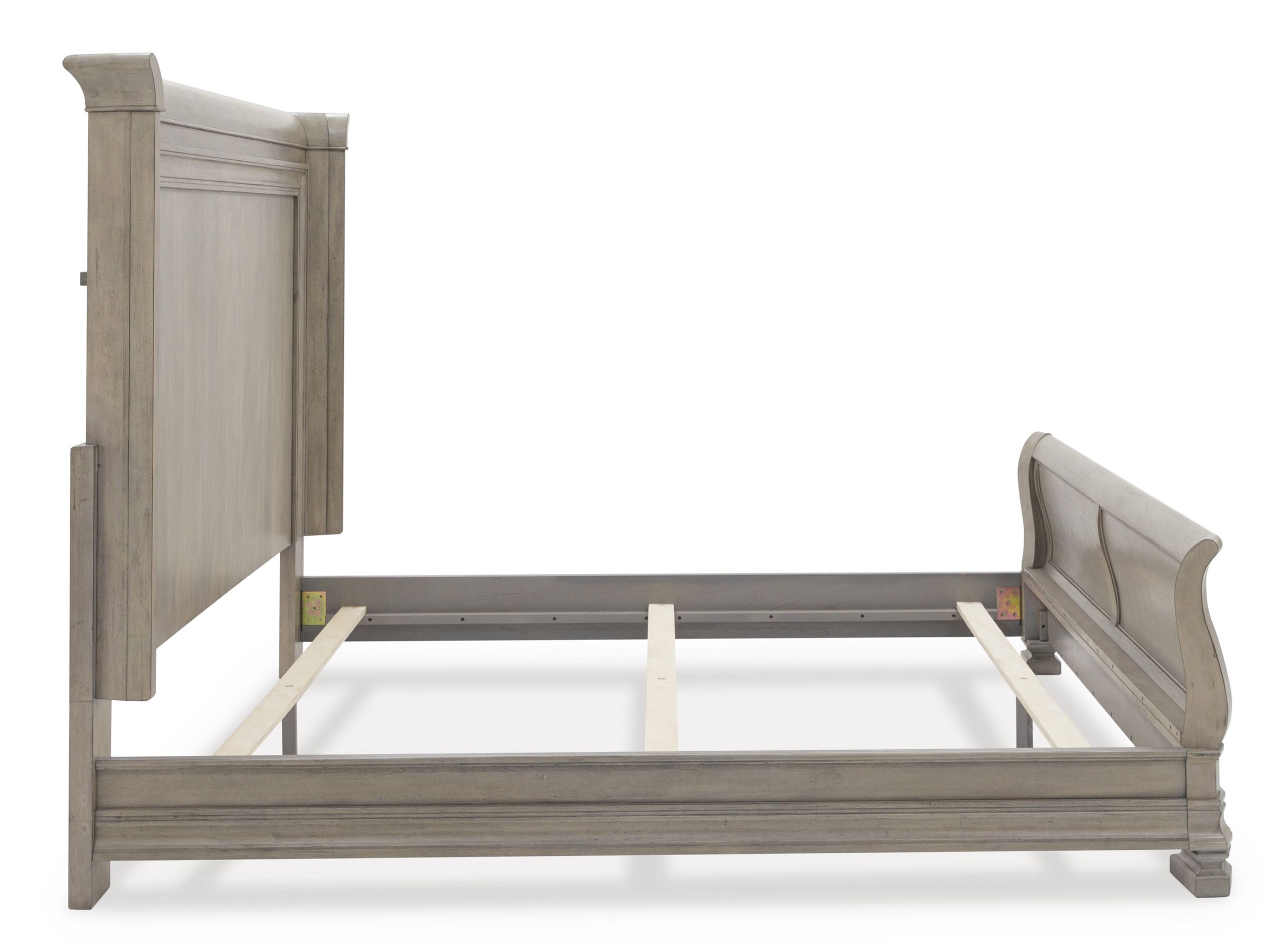 Lexorne Wood Sleigh Bed, King Size