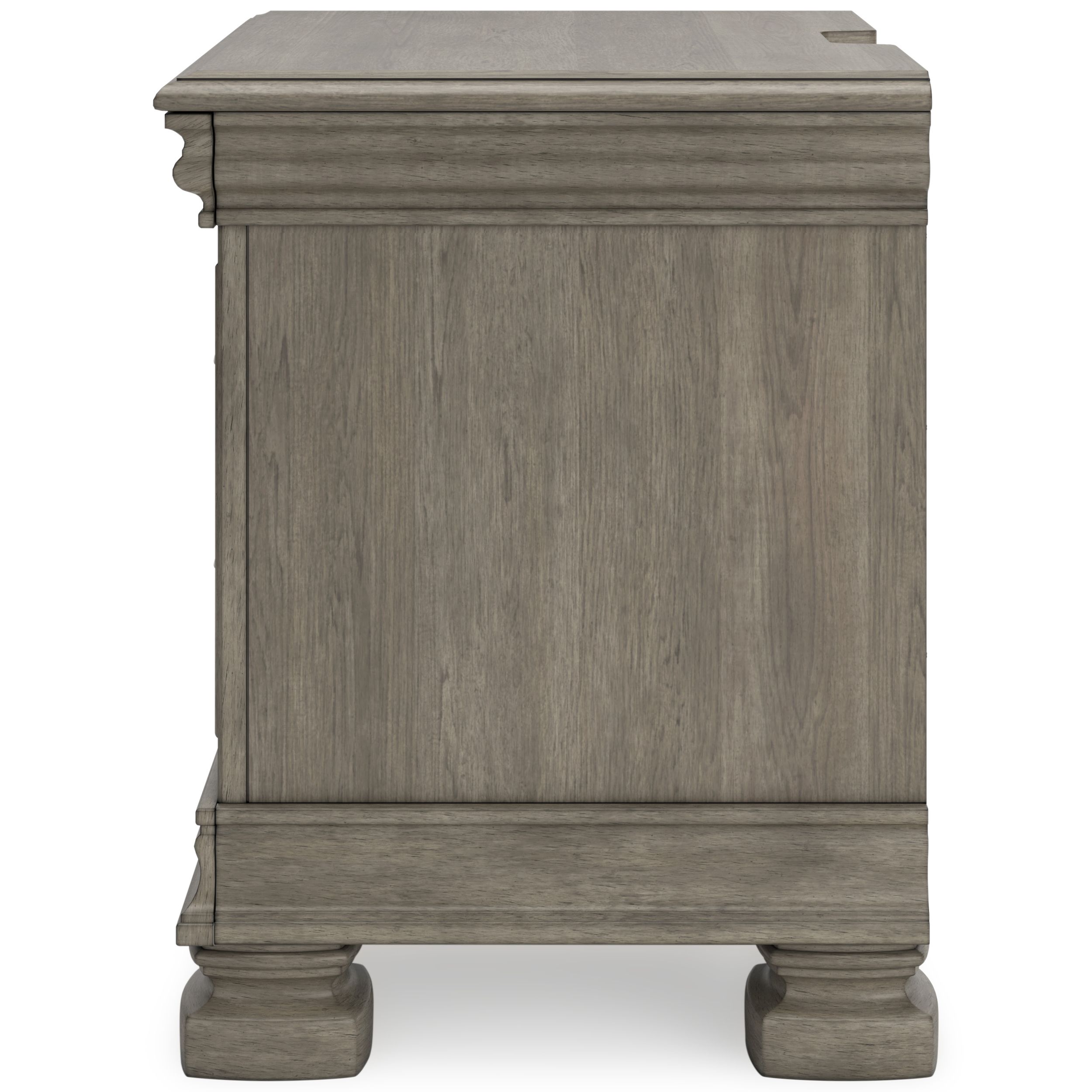 Lexorne Wood 3-Drawer Nightstand w/USB Charger