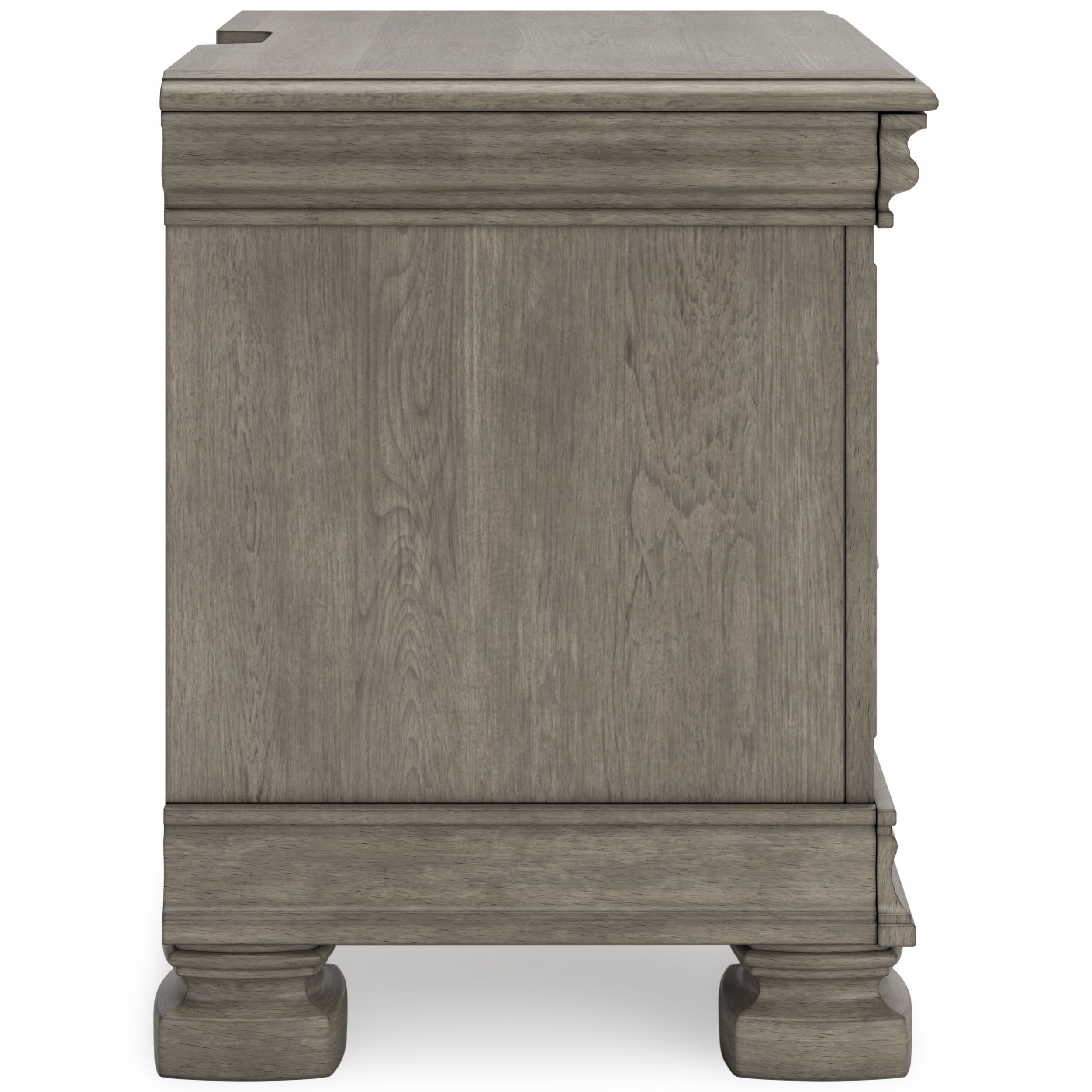 Lexorne Wood 3-Drawer Nightstand w/USB Charger