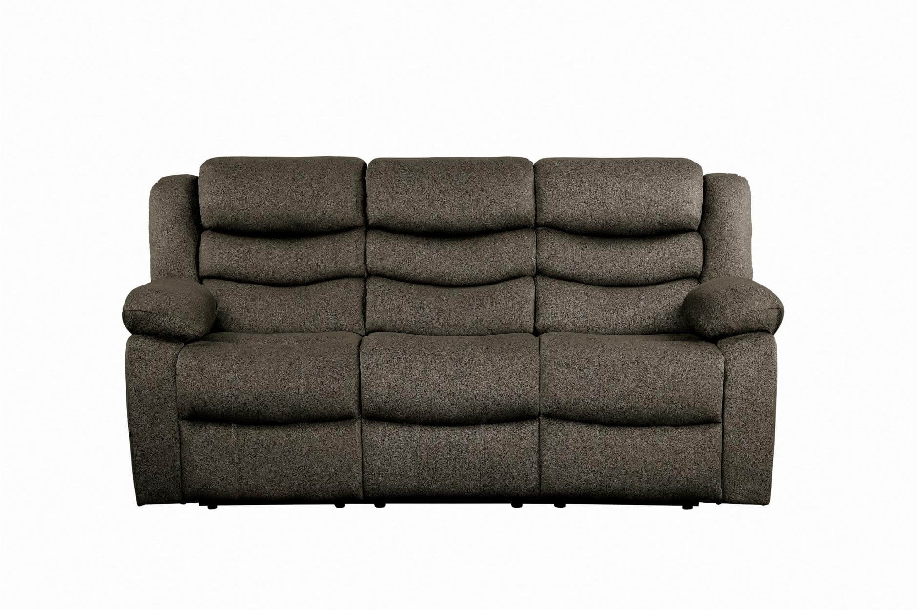 Discus Fabric Double Reclining Sofa by Homelegance