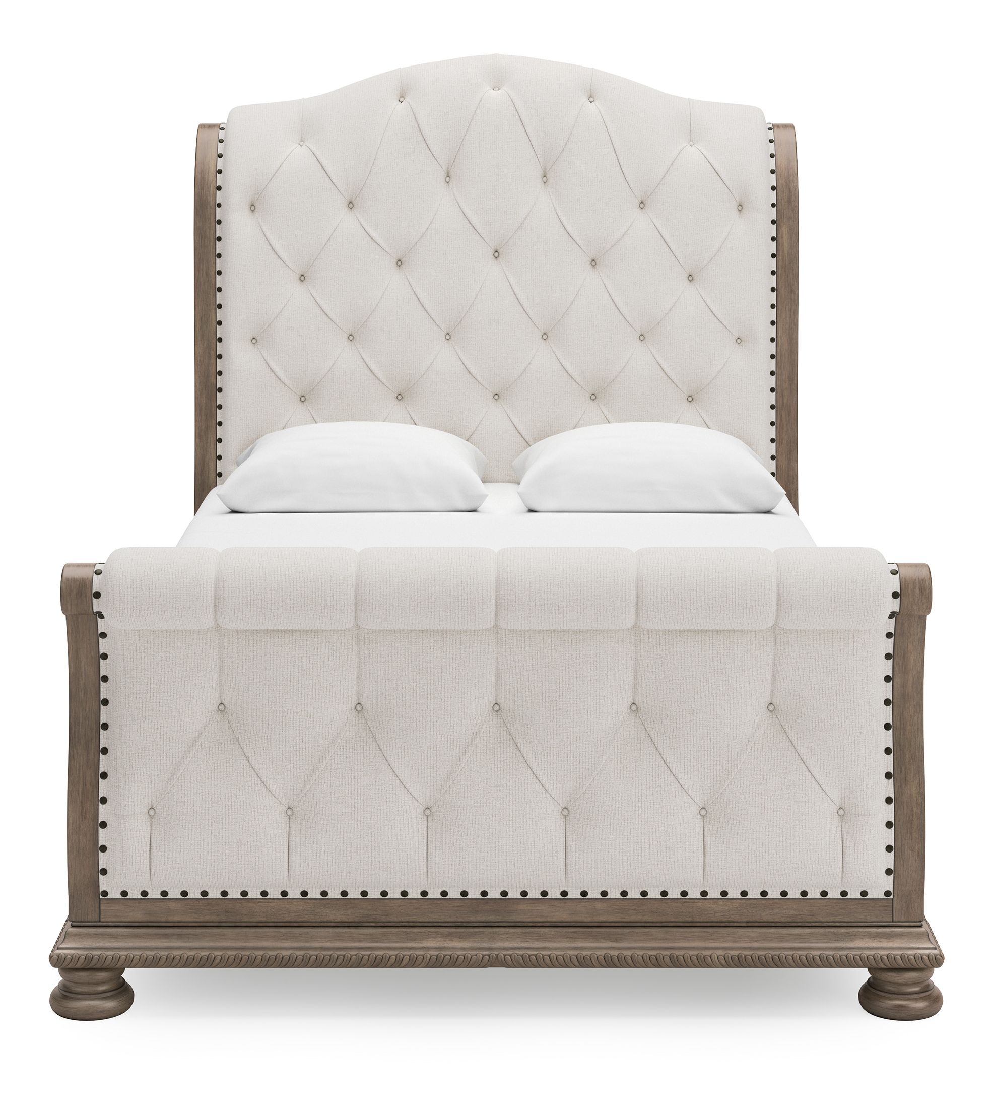 Ardenfield Fabric/Wood Upholstered Sleigh Bed, Queen Size