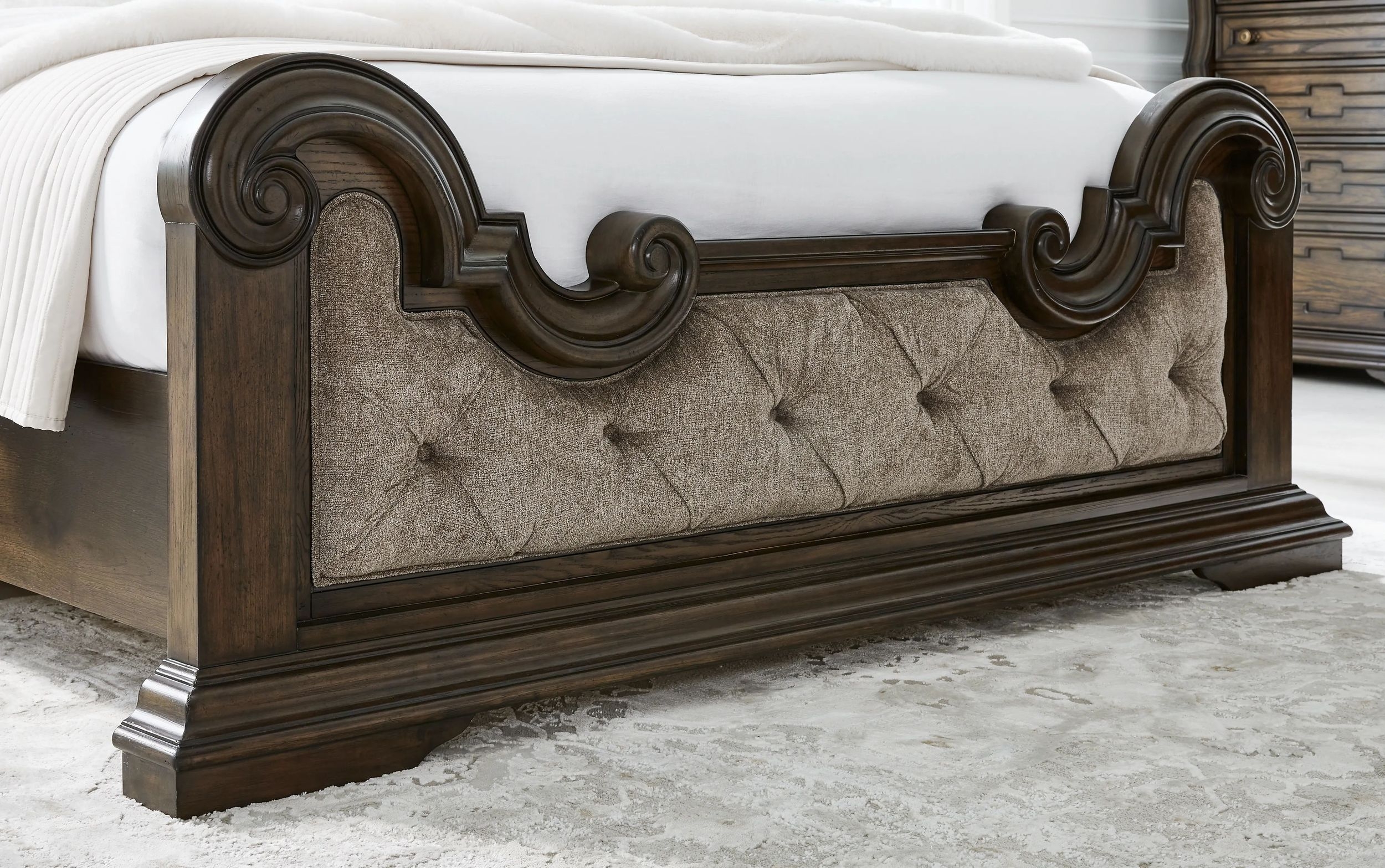 Ashley SM Maylee Polyester Fabric Upholstered King Size Bed