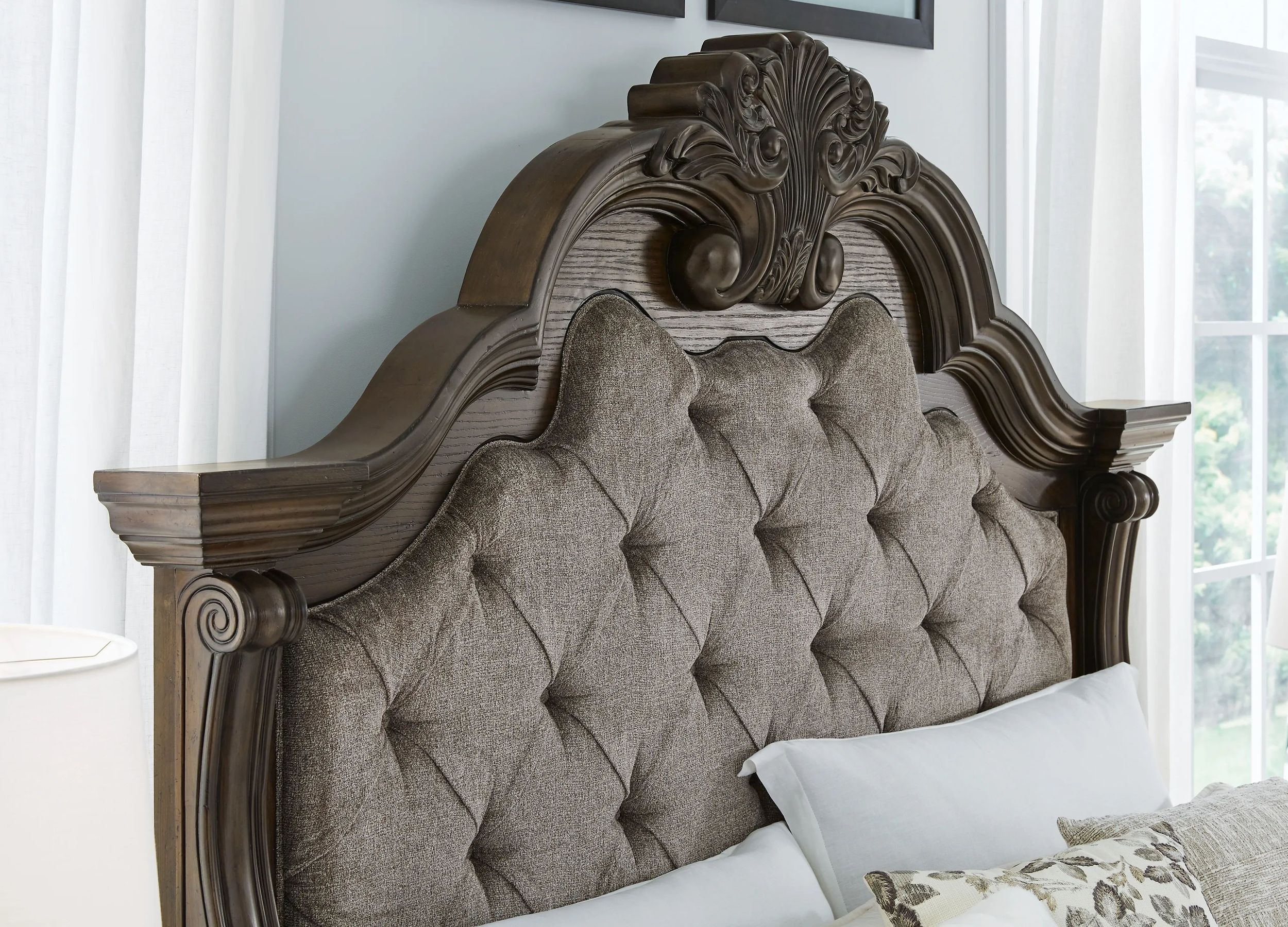 Ashley SM Maylee Polyester Fabric Upholstered Bed
