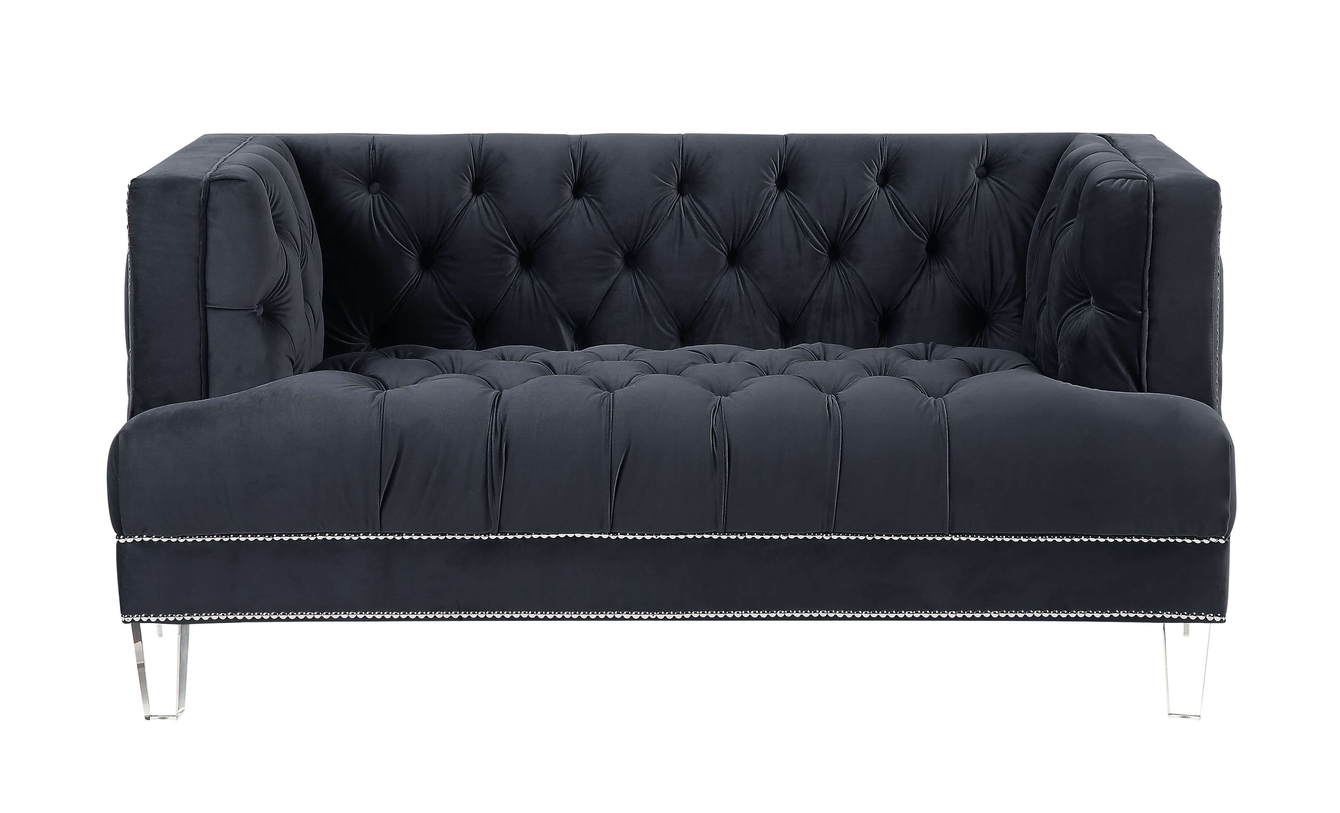 Ansario Velvet Tufted Loveseat
