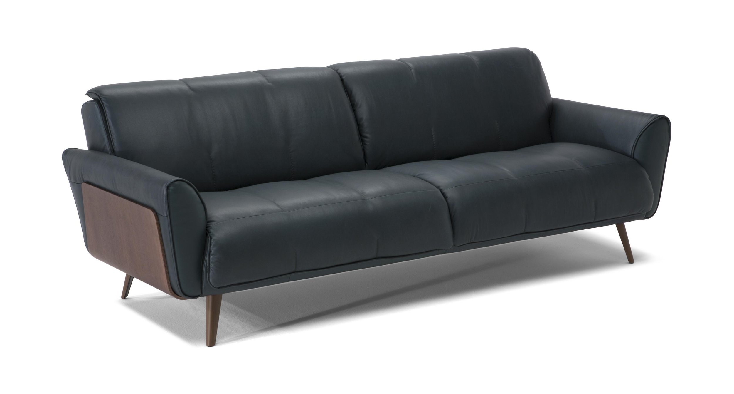 Talento Fabric/Leather Living Room Set w/ Wood Panels