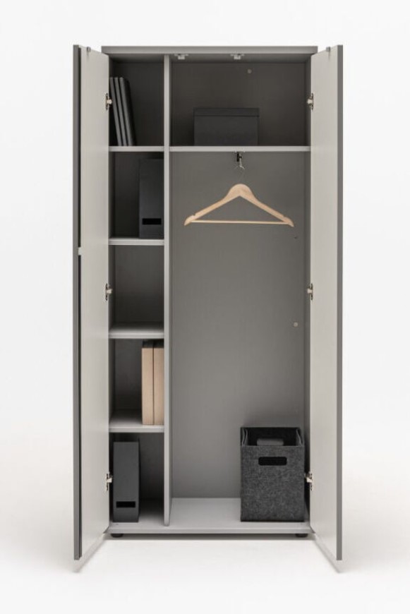 Color Wardrobe w/File Storage & 2 Doors