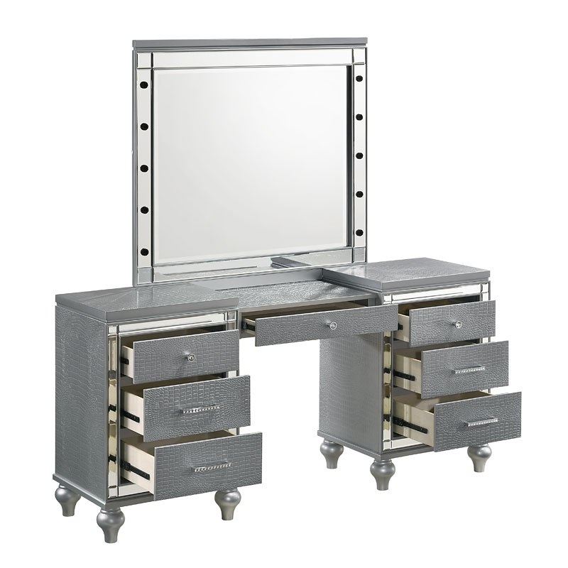 SM Valentino Tufted LED Panel Bedroom Set