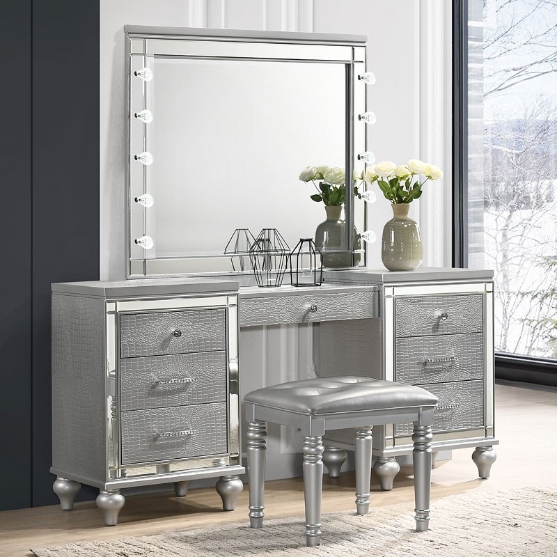 SM Valentino Tufted LED Panel Bedroom Set