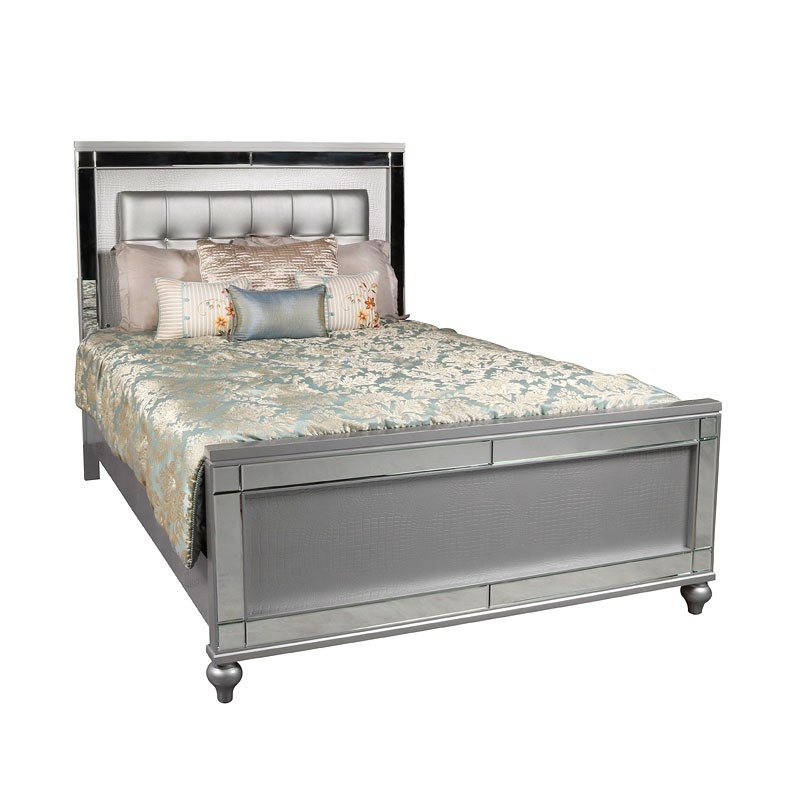 SM Valentino Tufted LED Panel Bed