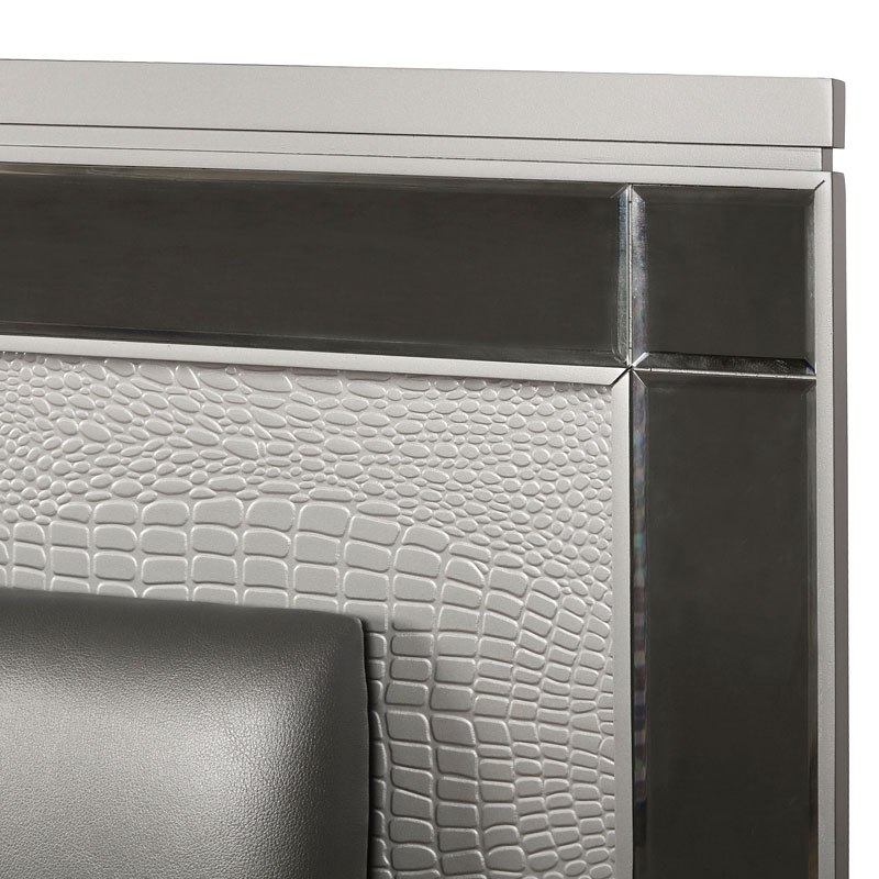 SM Valentino Tufted LED Panel Bed