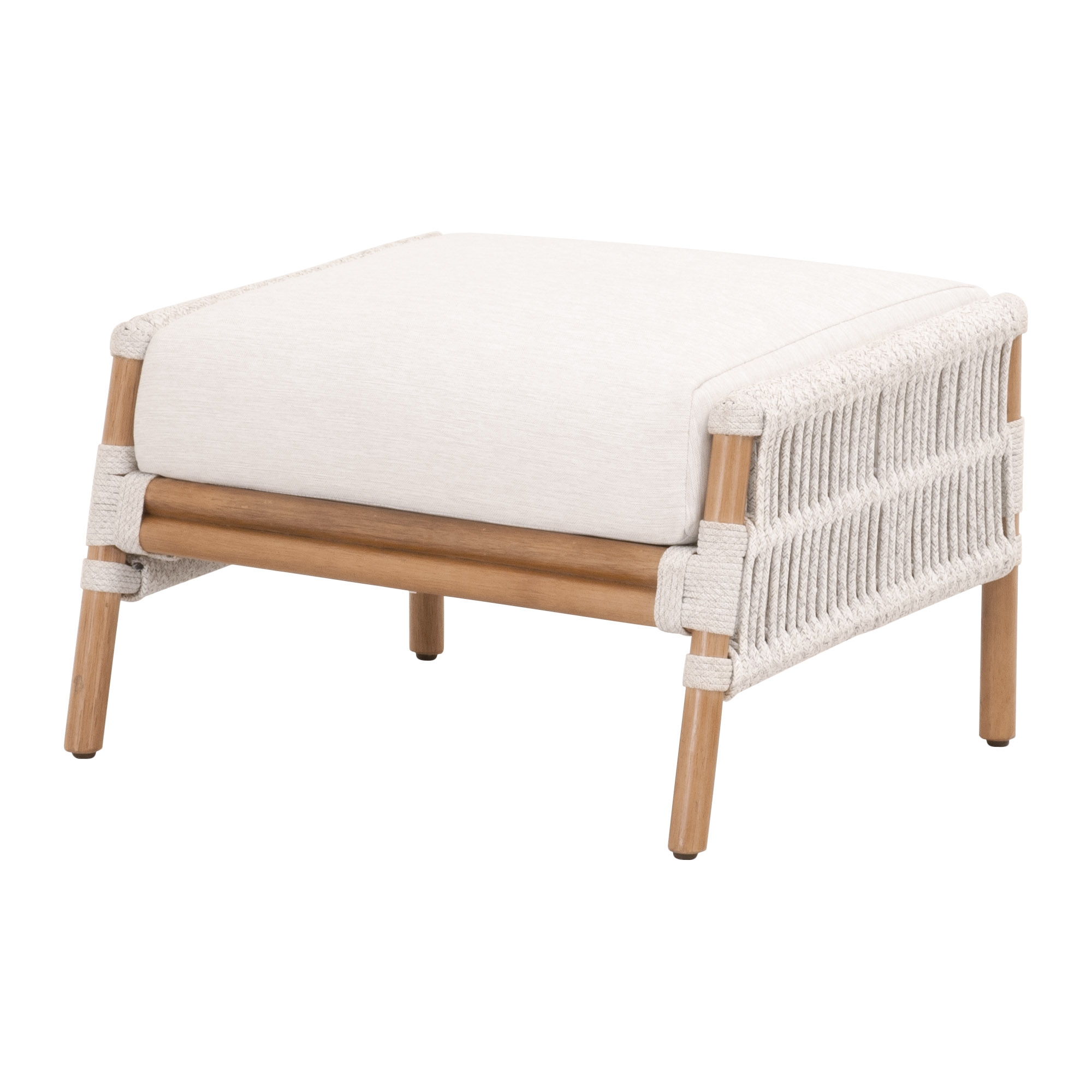 Bacara Rattan/Rope/Fabric Footstool