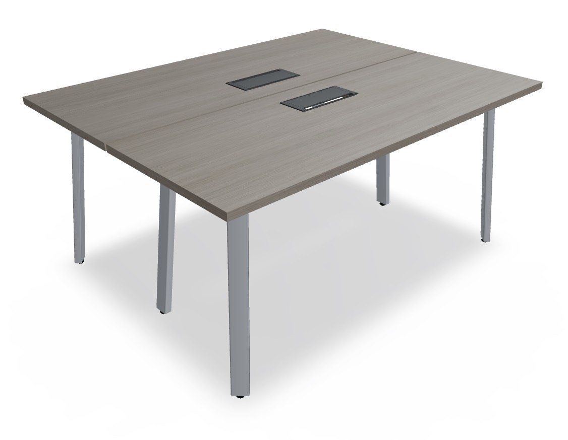 Ogi A Office Straight 2-Desk Bench, W62.9" x D47.6"