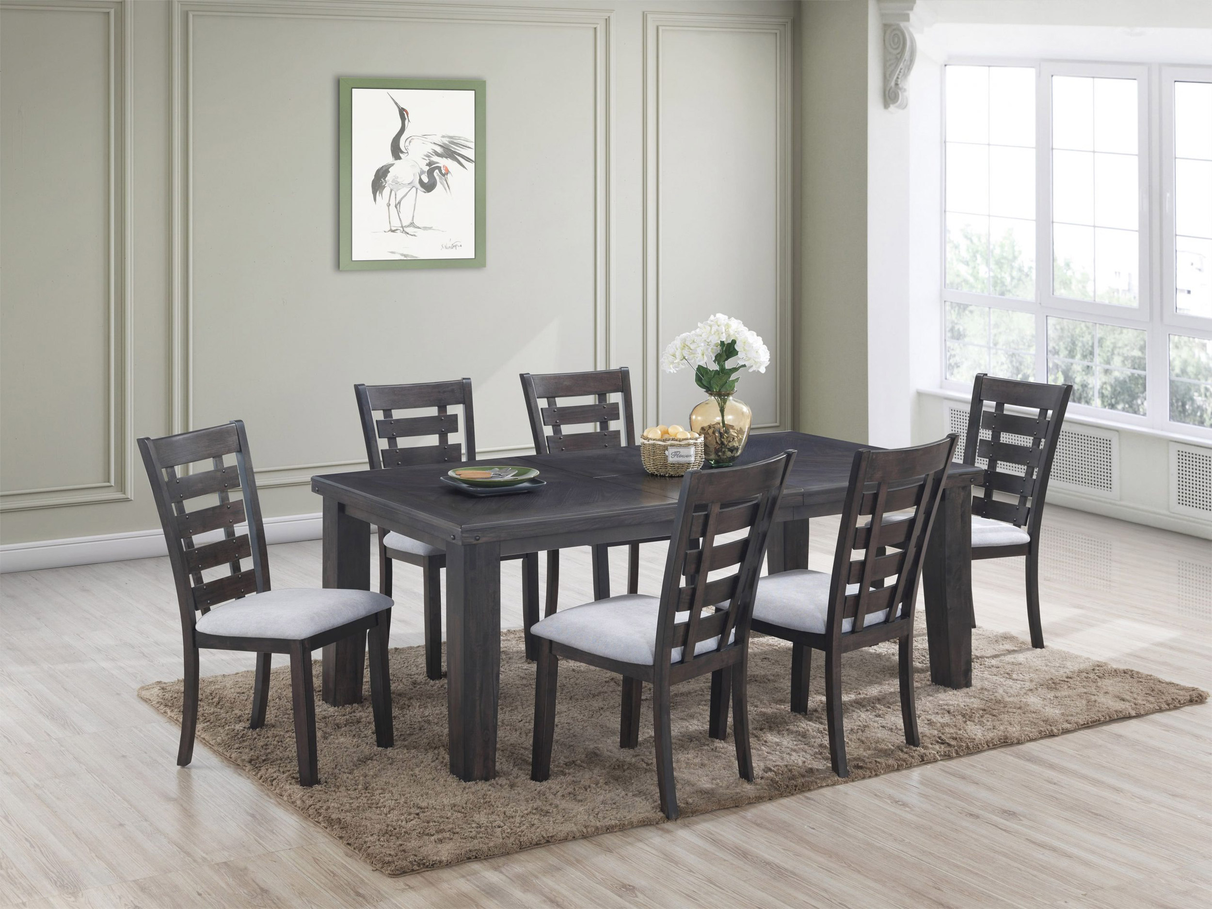 Bailey Wood Veneer Extendable Dining Table