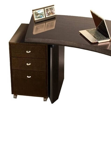 Bali Curved Wood Desk by Sharelle Furnishings