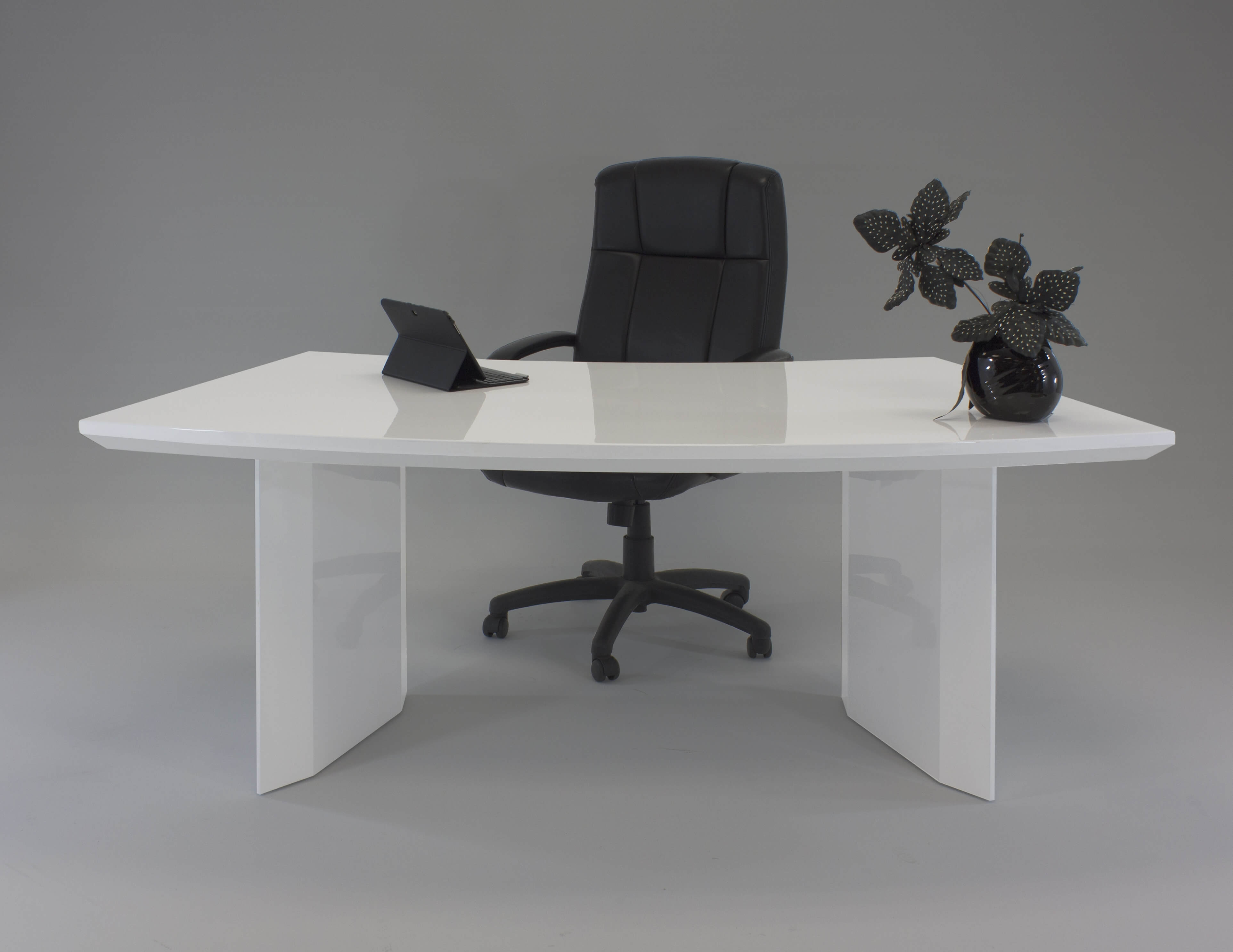 Bali Curved Wood Desk by Sharelle Furnishings