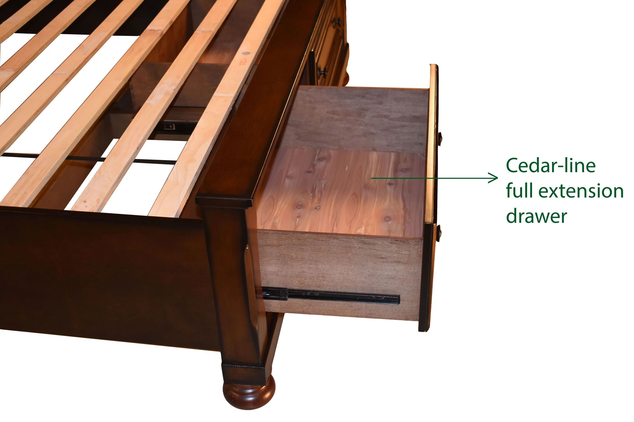 Baltimore Wood Veneer Queen Size Bed