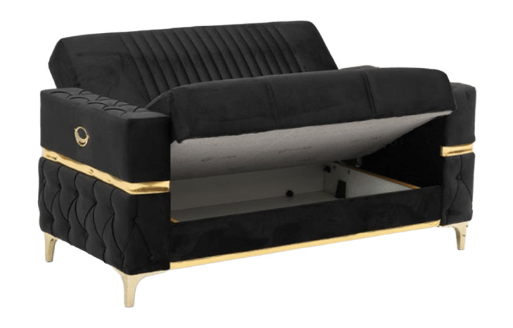 Bambi Microfiber Convertible Storage Living Room Set
