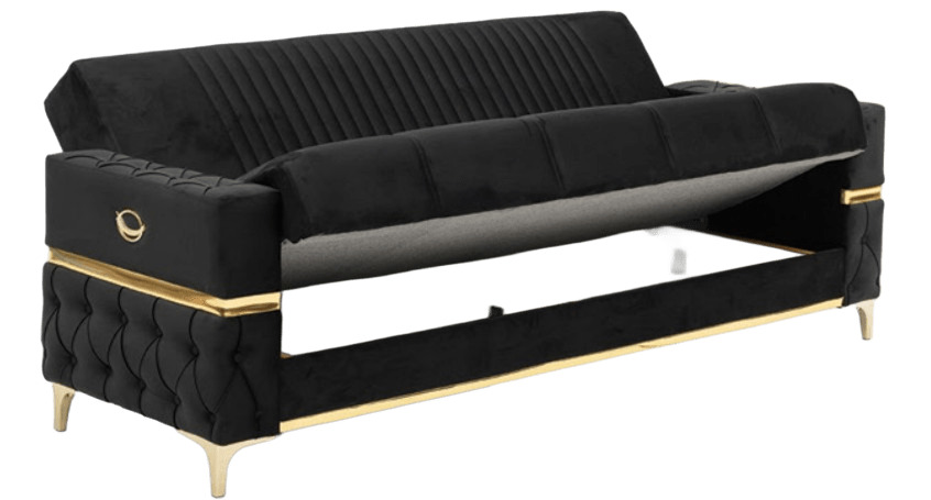 Bambi Microfiber Convertible Storage Living Room Set