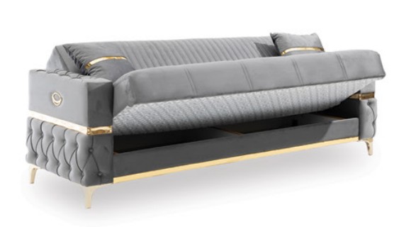 Bambi Microfiber Convertible Storage Living Room Set