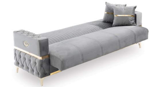 Bambi Microfiber Convertible Storage Sofa