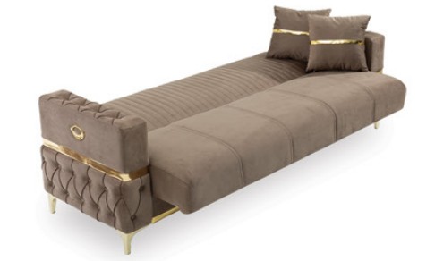 Bambi Microfiber Convertible Storage Living Room Set