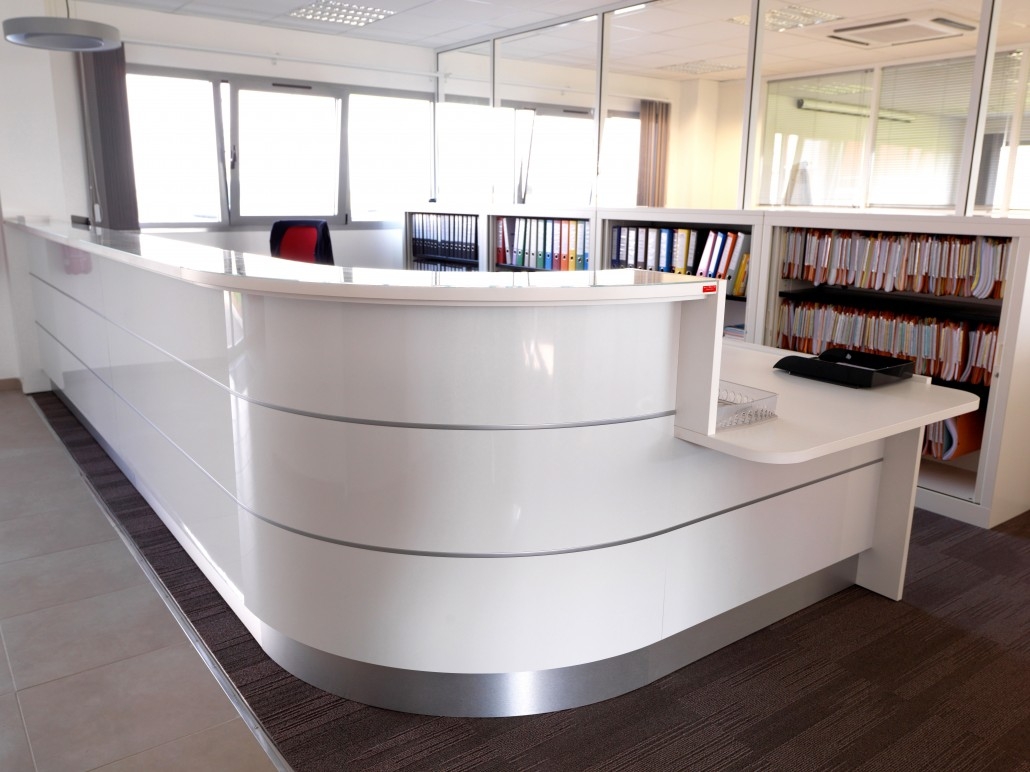 Corner Reception Desk w/Counter Top by MDD