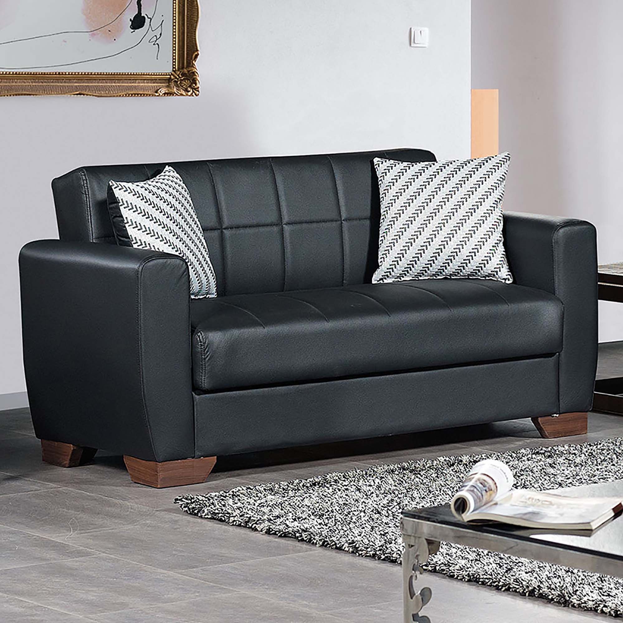 Barato PU Convertible Loveseat
