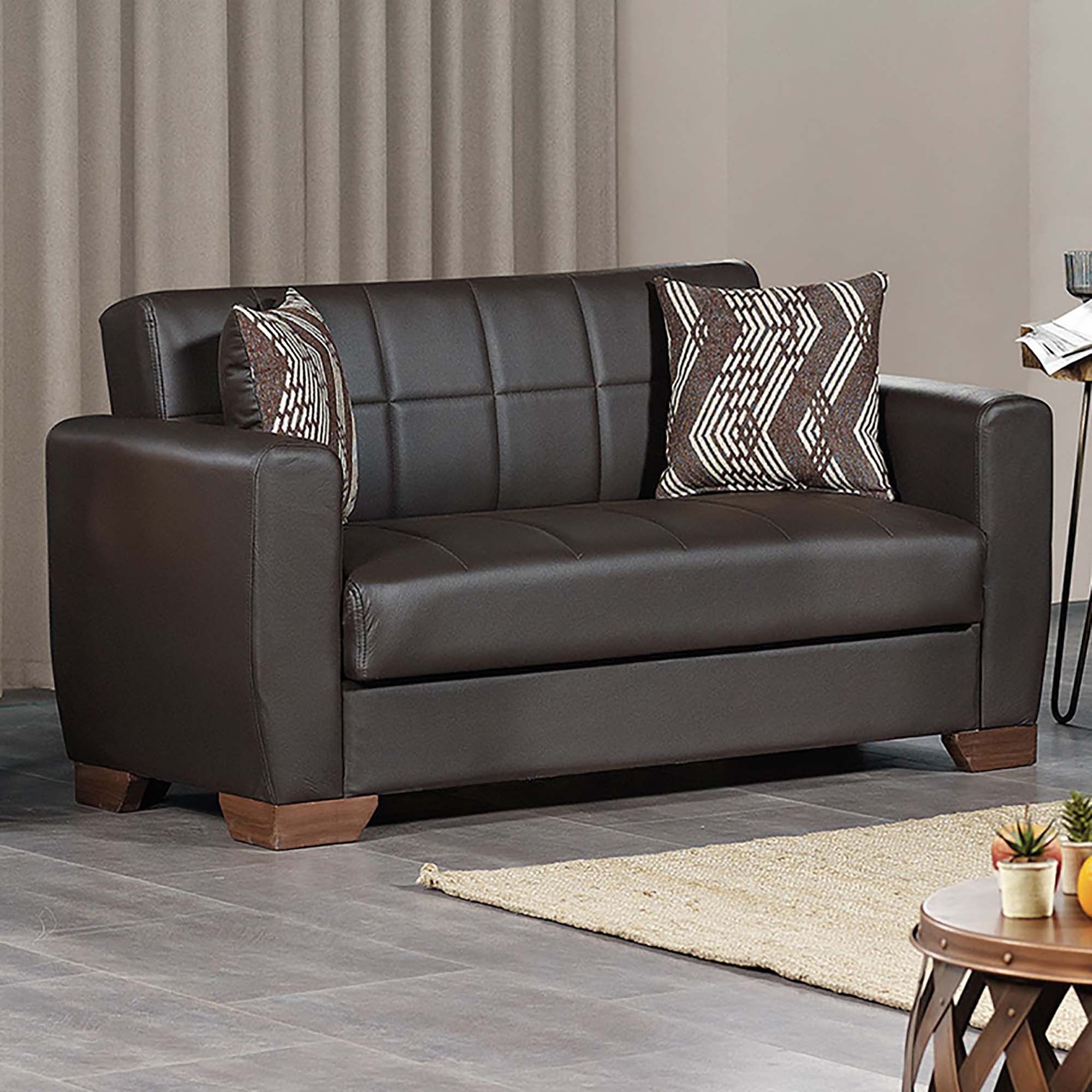 Barato PU Convertible Loveseat