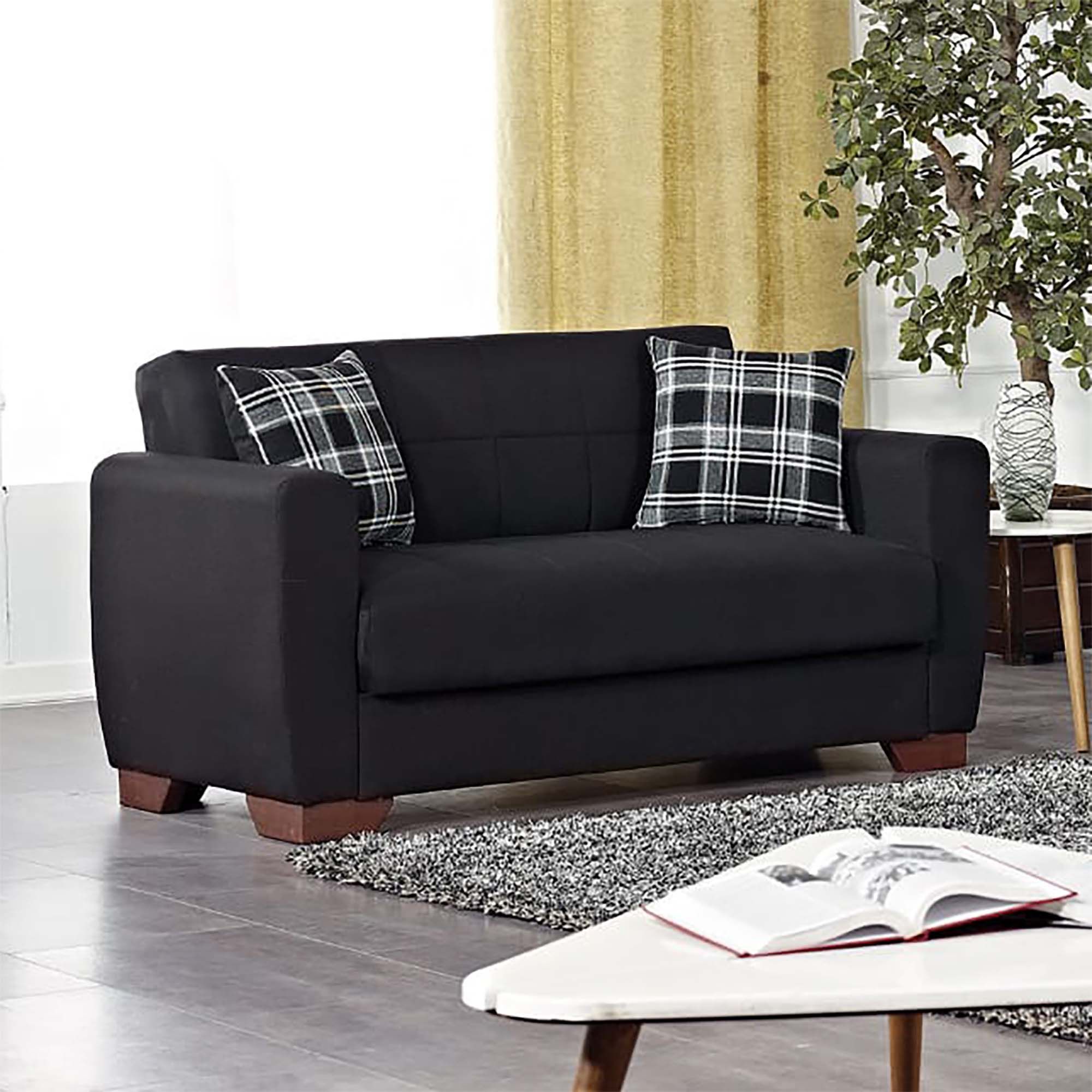 Barato Fabric Convertible Loveseat