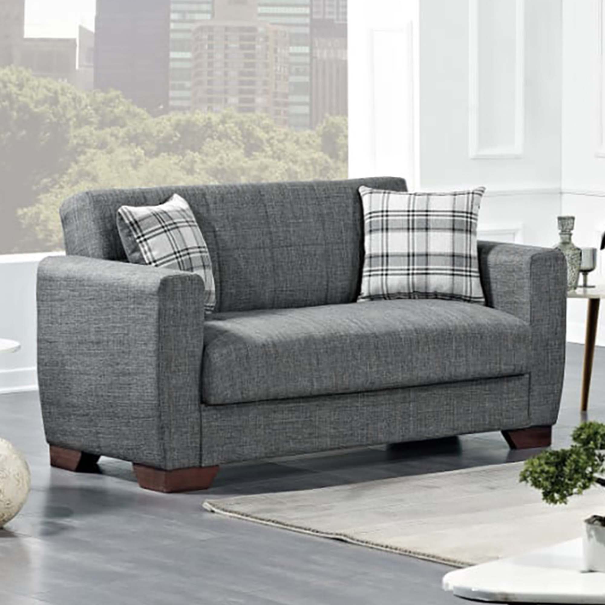 Barato Fabric Convertible Loveseat