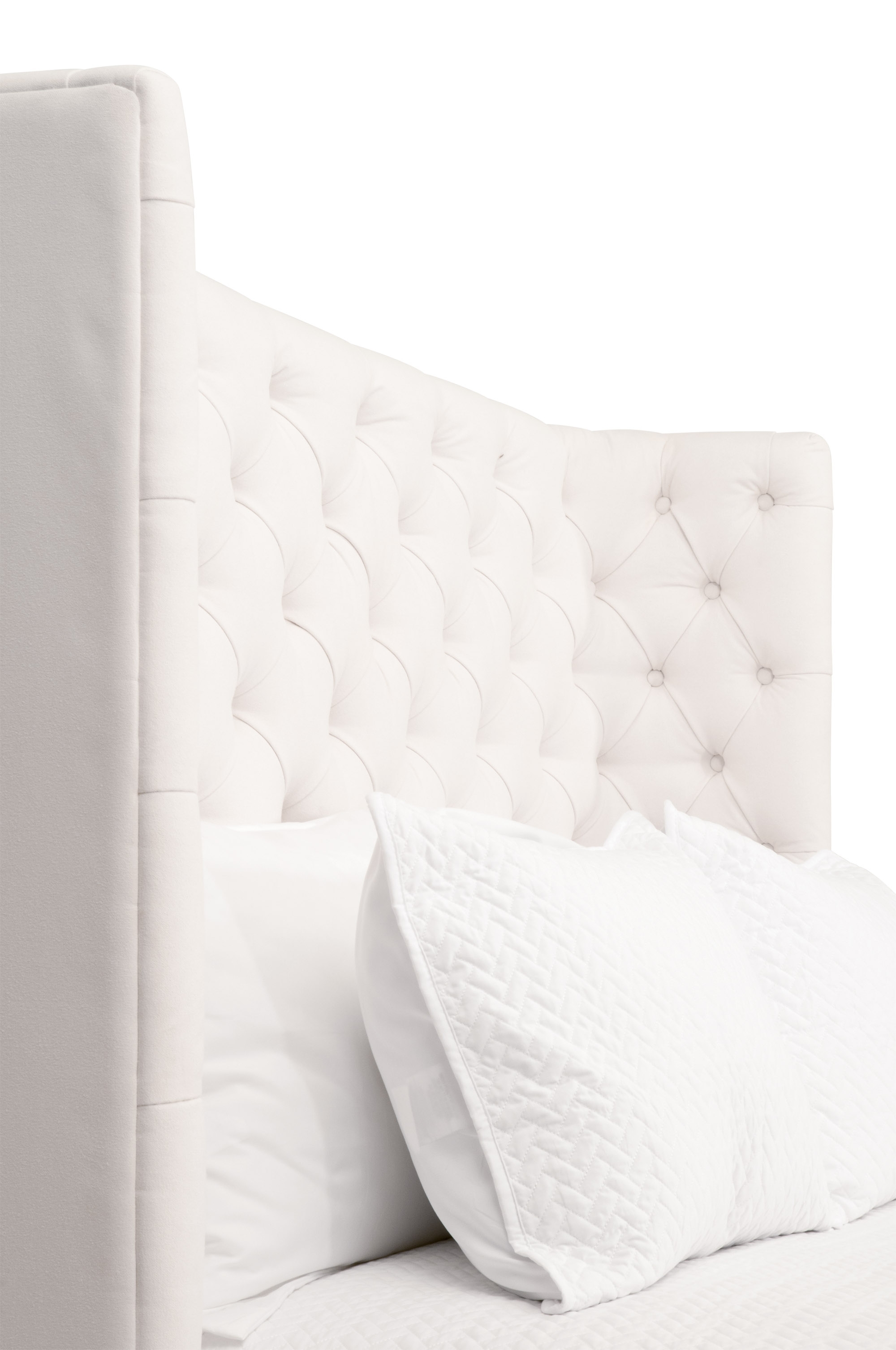 Barclay Fabric Tufted Platform Bed, Queen Size