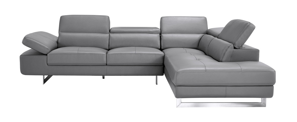 Barts Leatherette Sectional w/Motion Headrests