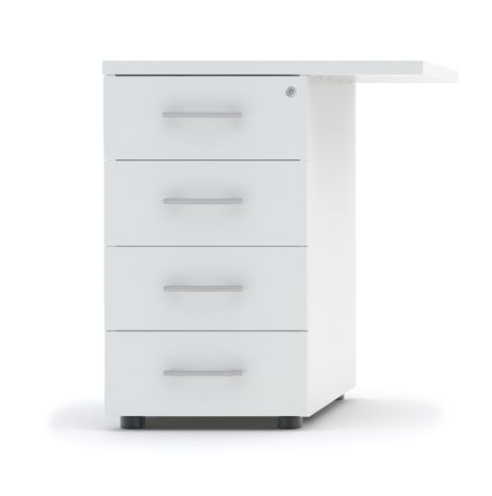 Basic Office Lockable Pedestal w/4 Drawers & Pencil Tray