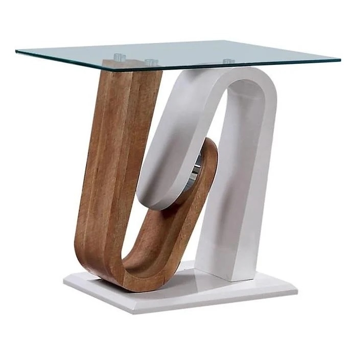Batam Glass/Wood Coffee Table Set