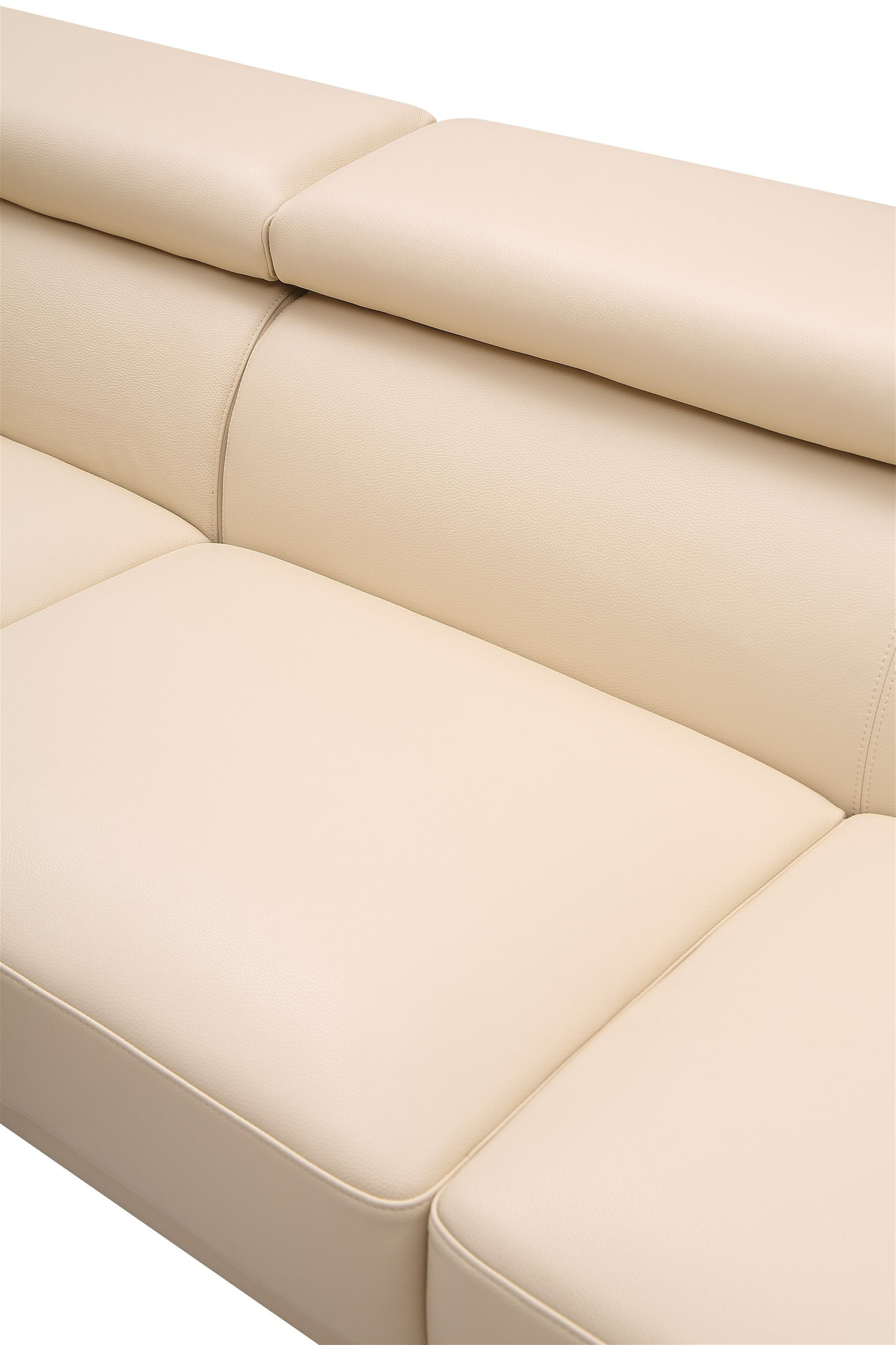 Baxter L-Shaped Leather Sectional with Left Chaise & Motion Headrest