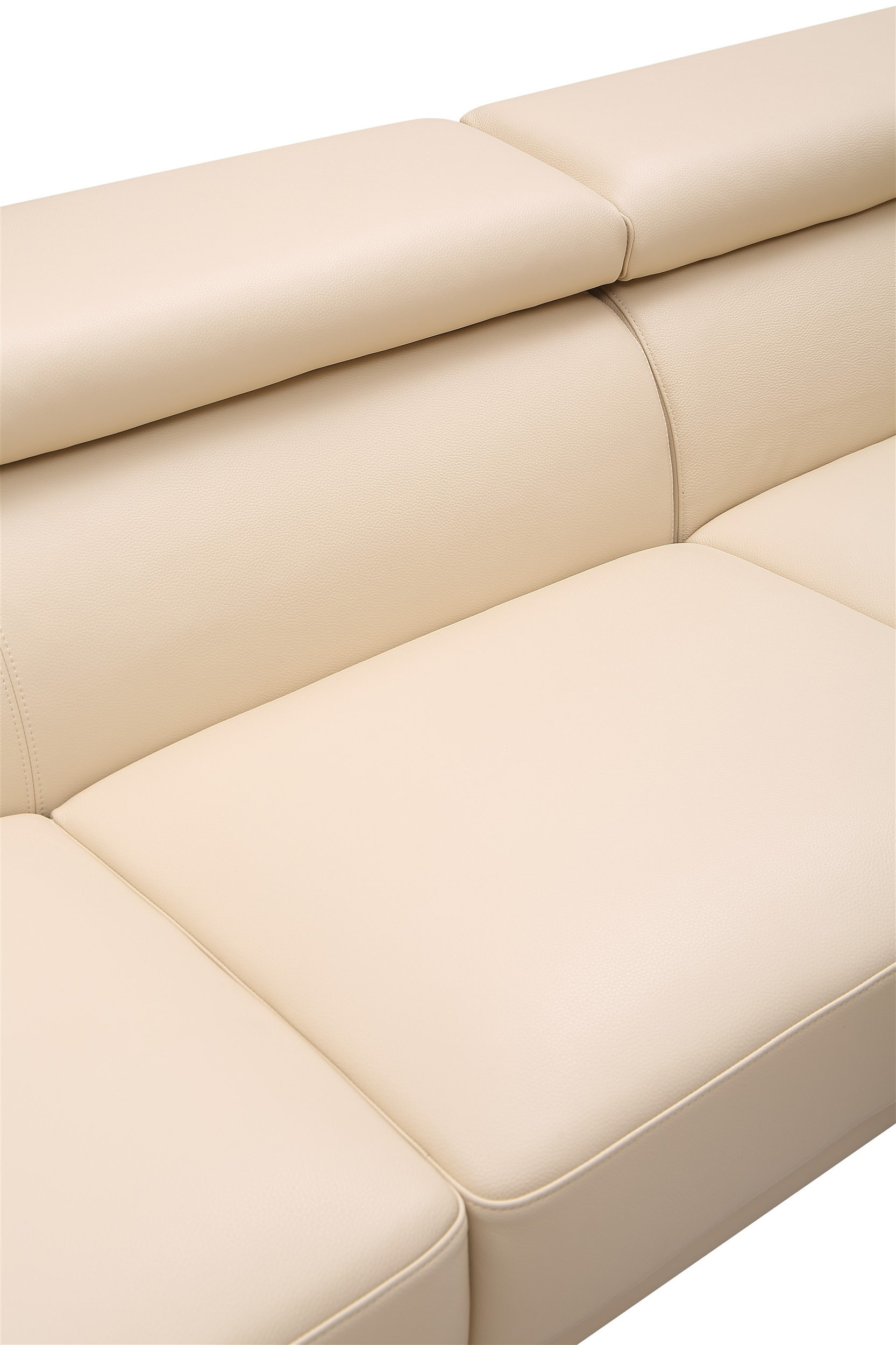 Baxter L-Shaped Leather Modular Sectional with Chaise & Motion Headrest